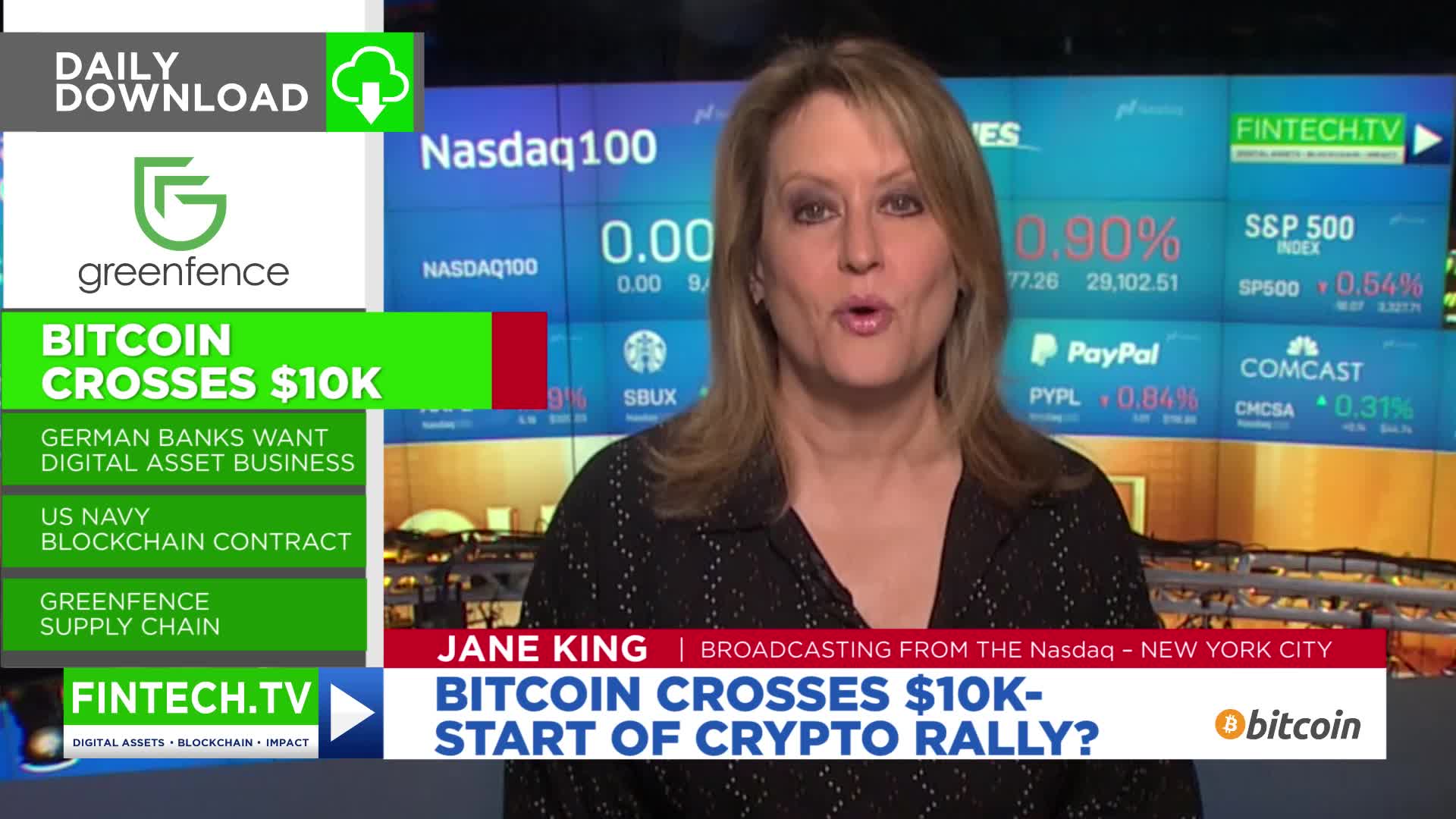 Daily Download: Bitcoin crosses 10k this weekend, German Digital Assets & Blockchain US Navy contract