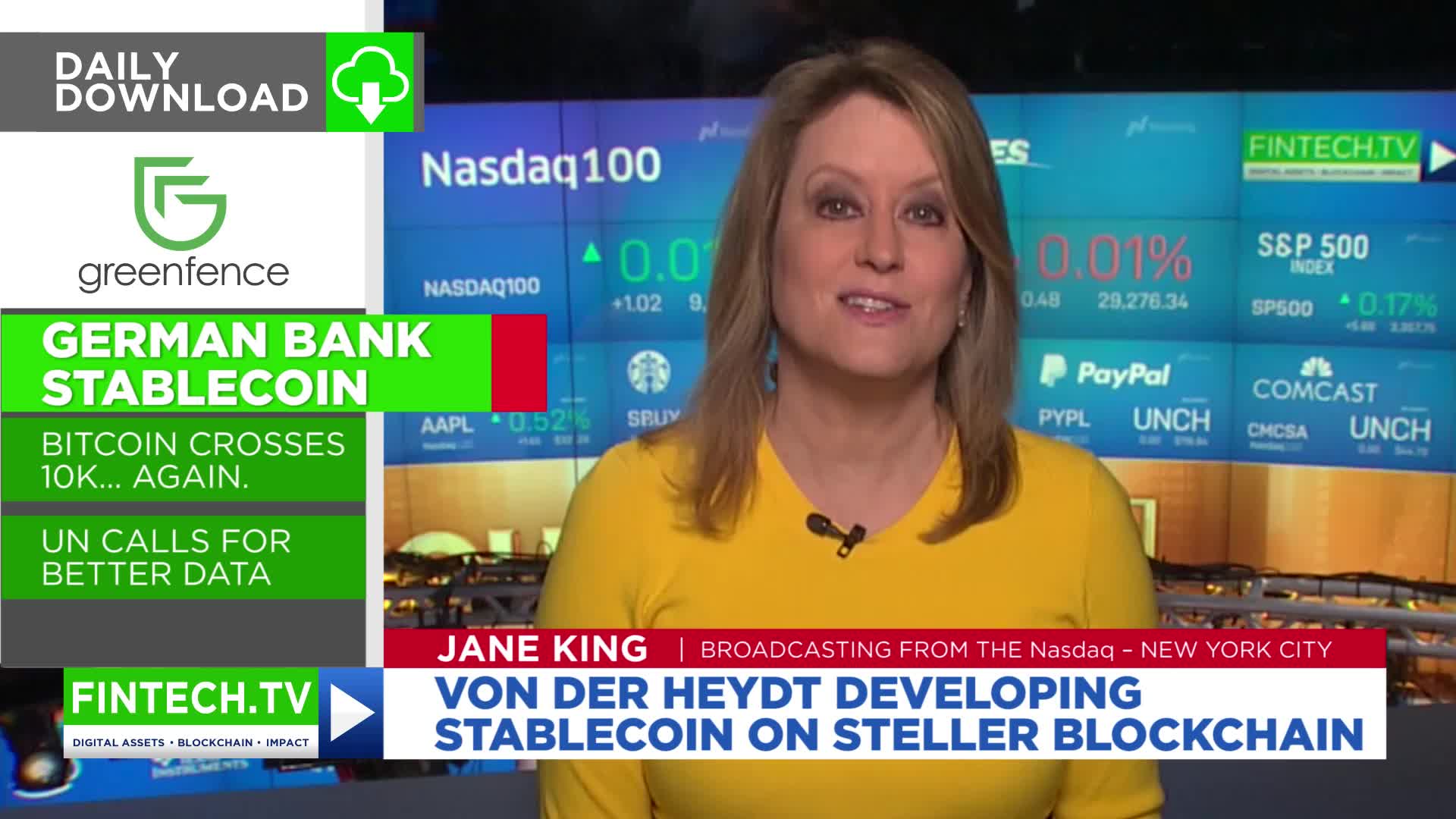 Daily Download: German Stablecoin, Bitcoin Crosses 10k… Again.. and UN Calls for Better Data