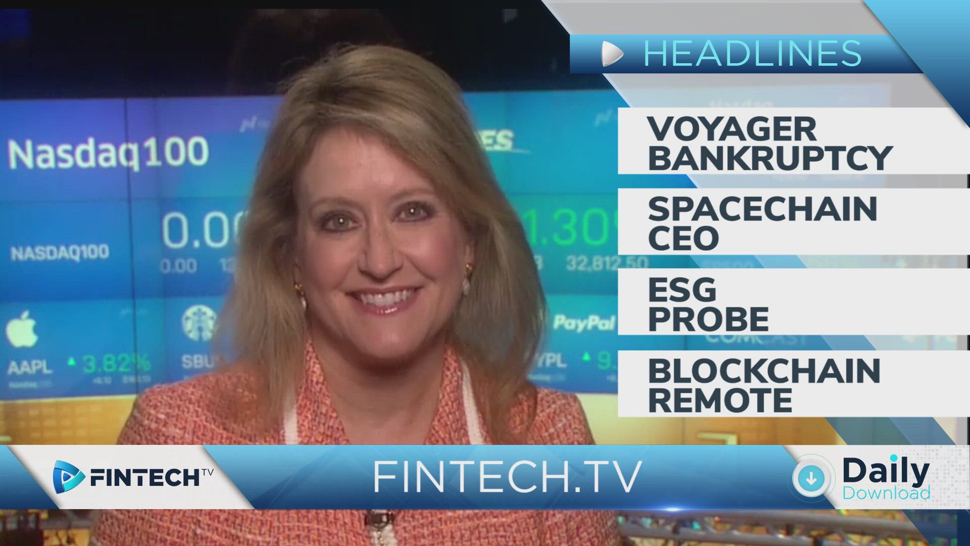 Voyager Bankruptcy, Spacechain CEO, ESG Probe, Blockchain Jobs
