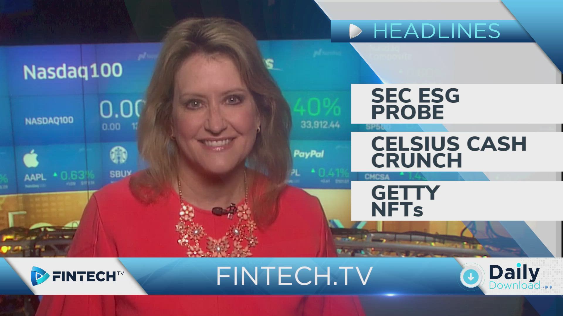 SEC ESG Probe, Celsius Cash Crunch, Getty NFTs