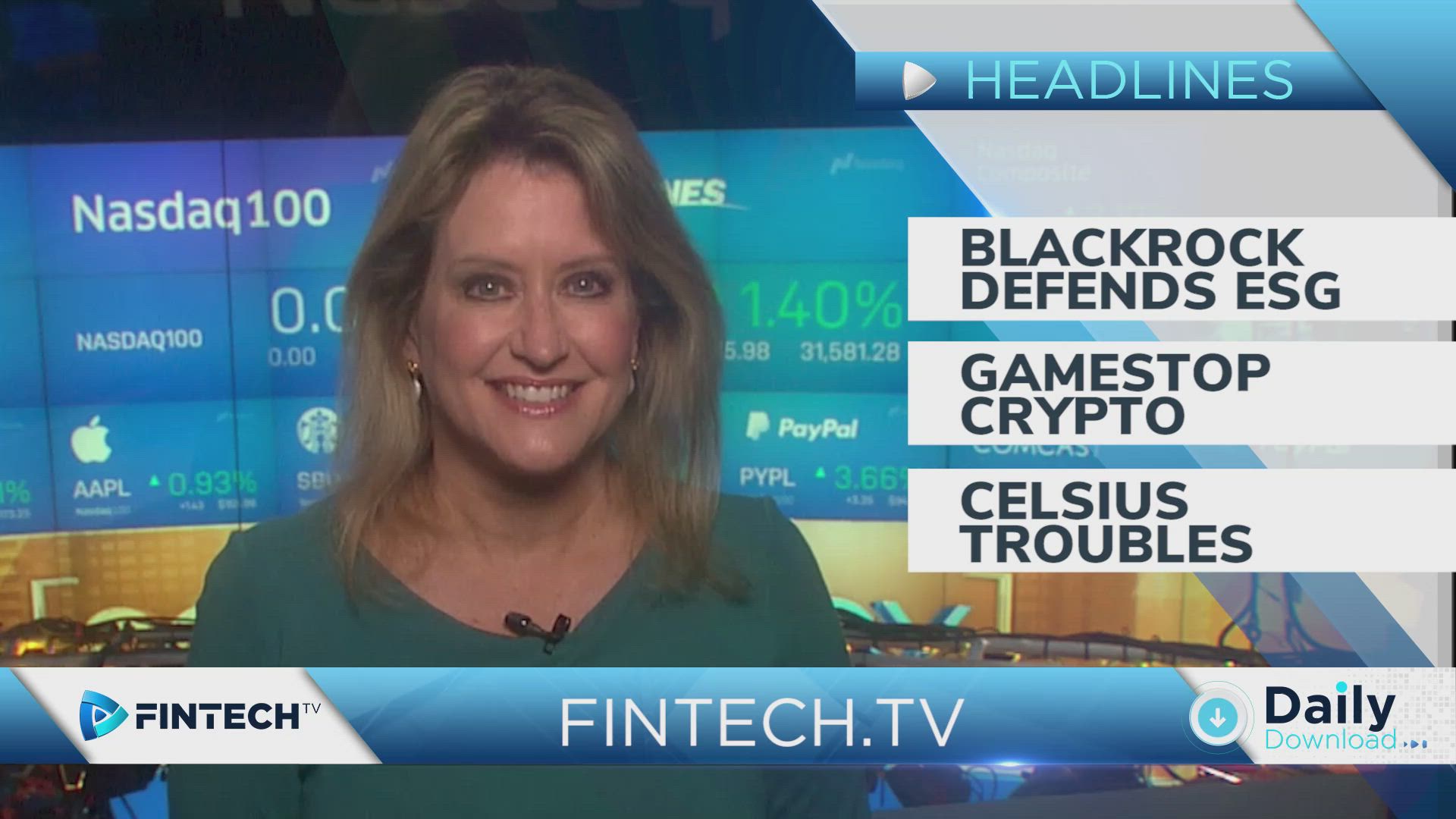 BlackRock Defends ESG, Gamestop Crypto, Celsius Troubles