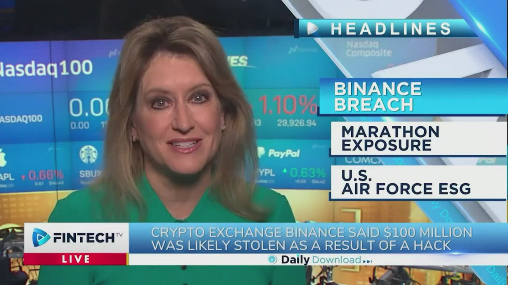 Binance Breach, Marathon Exposure, US Air Force ESG
