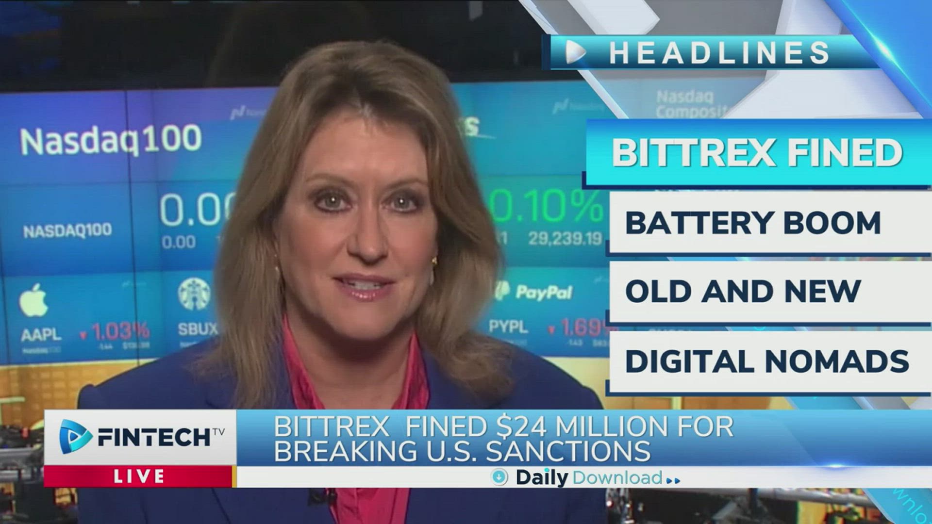 Bittrex $24M Fine, US Battery Boom, BNY Mellon Holding Crypto, Digital Nomad Visas