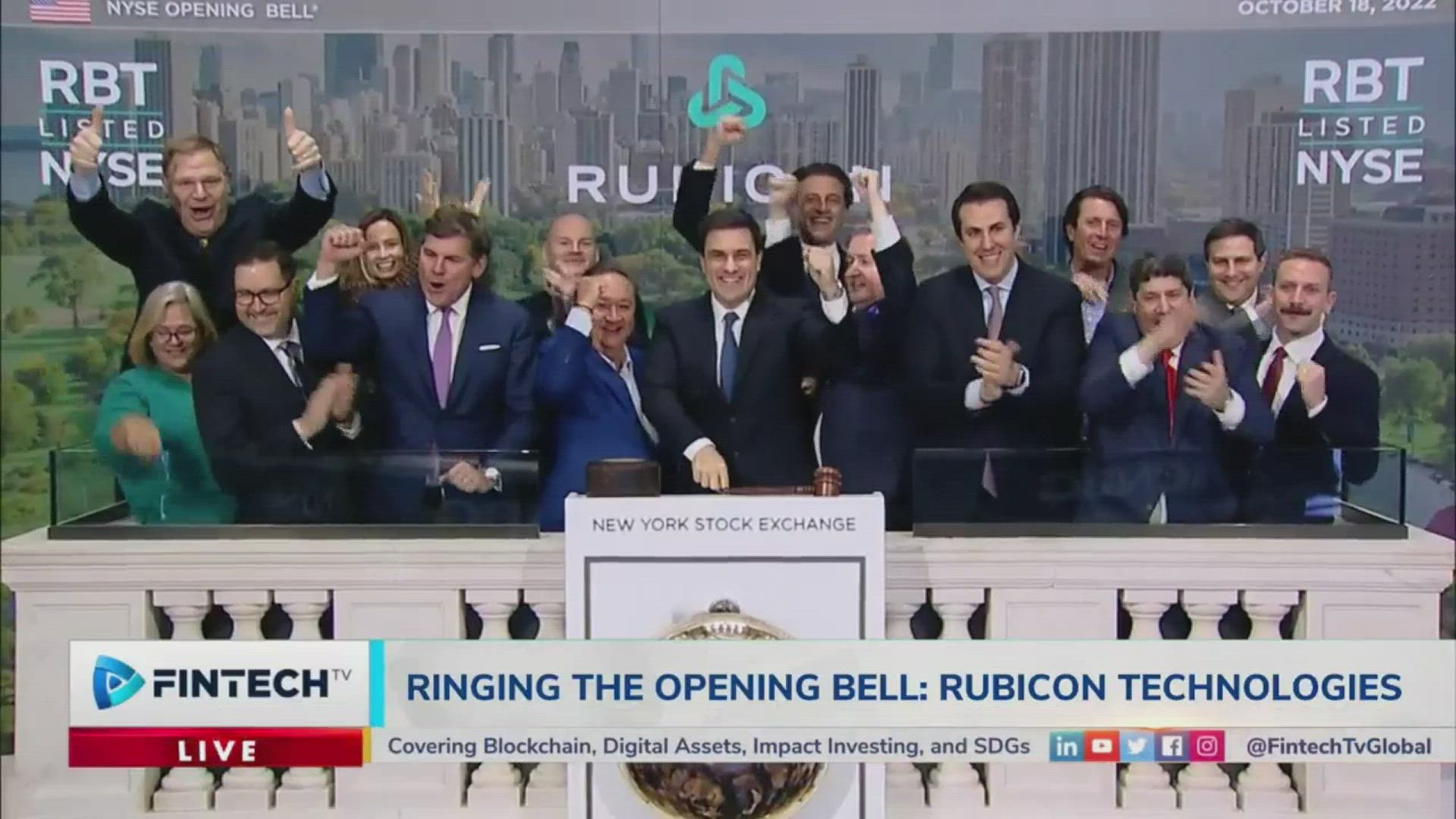 Rubicon Technologies Rings The NYSE Opening Bell