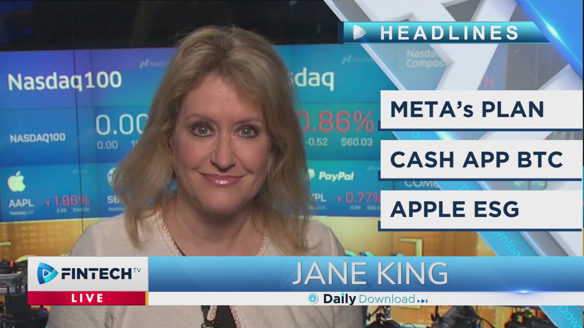 Meta’s Plan, Cash App BTC, Apple ESG