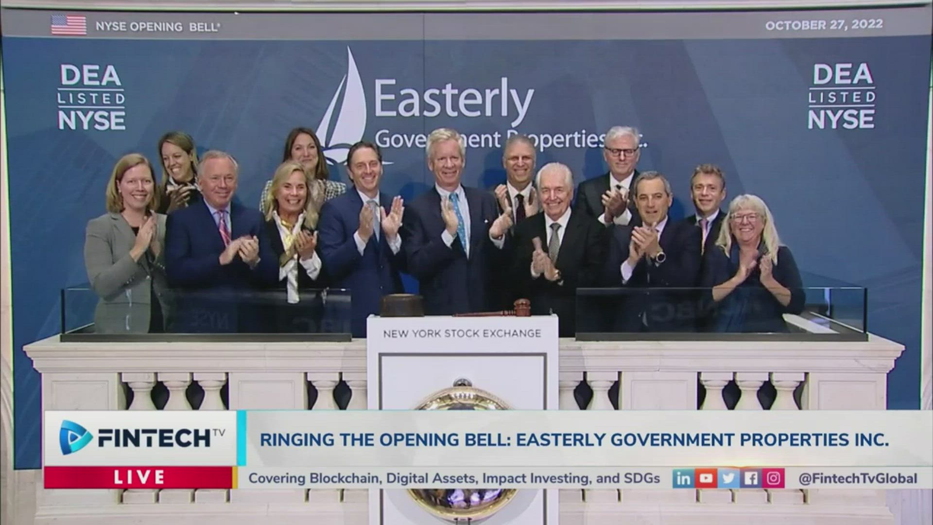 Easterly Government Properties, Inc. (NYSE: DEA) Rings The Opening Bell