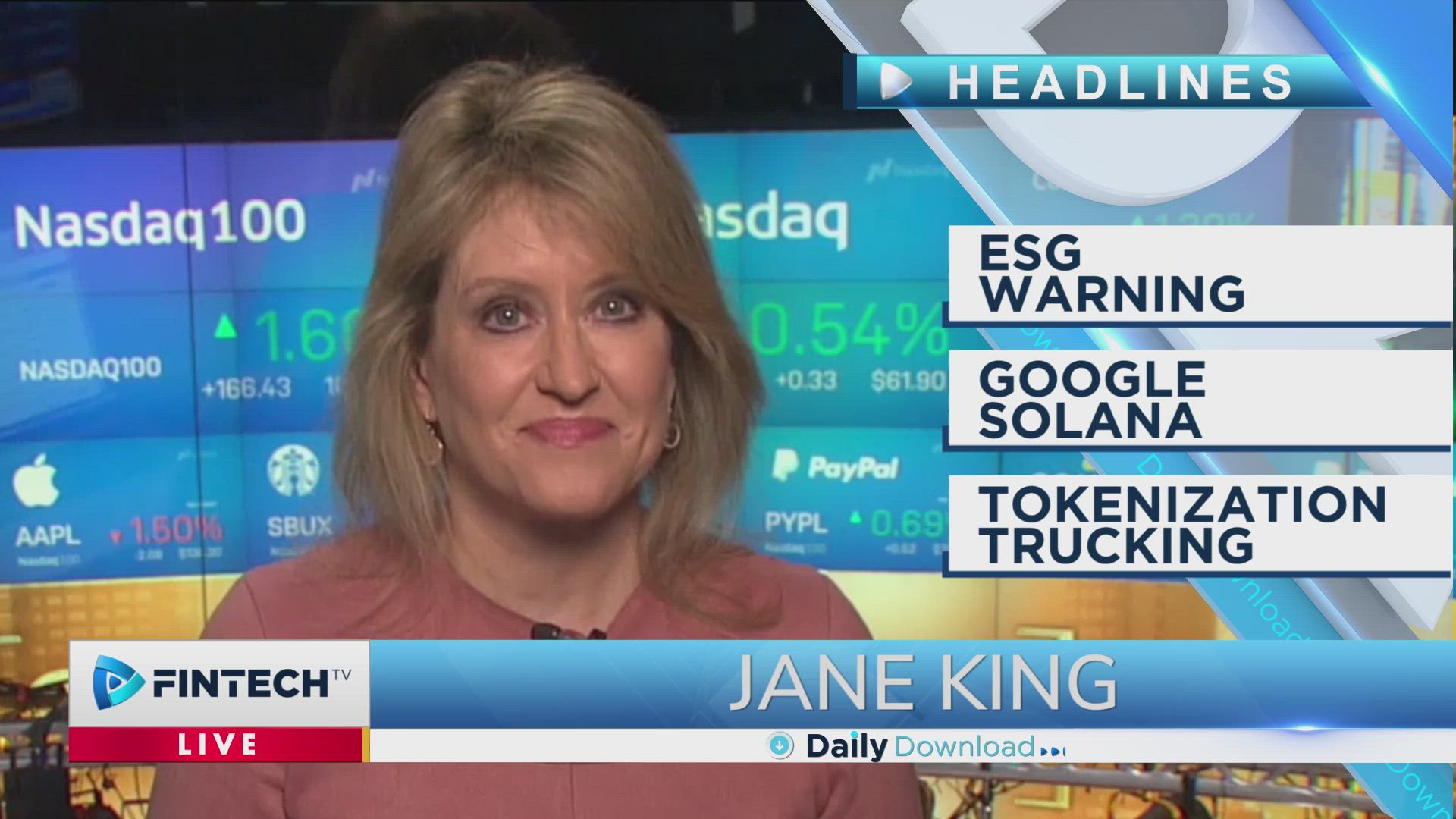 ESG Warning, Google Solana, Tokenization Trucking