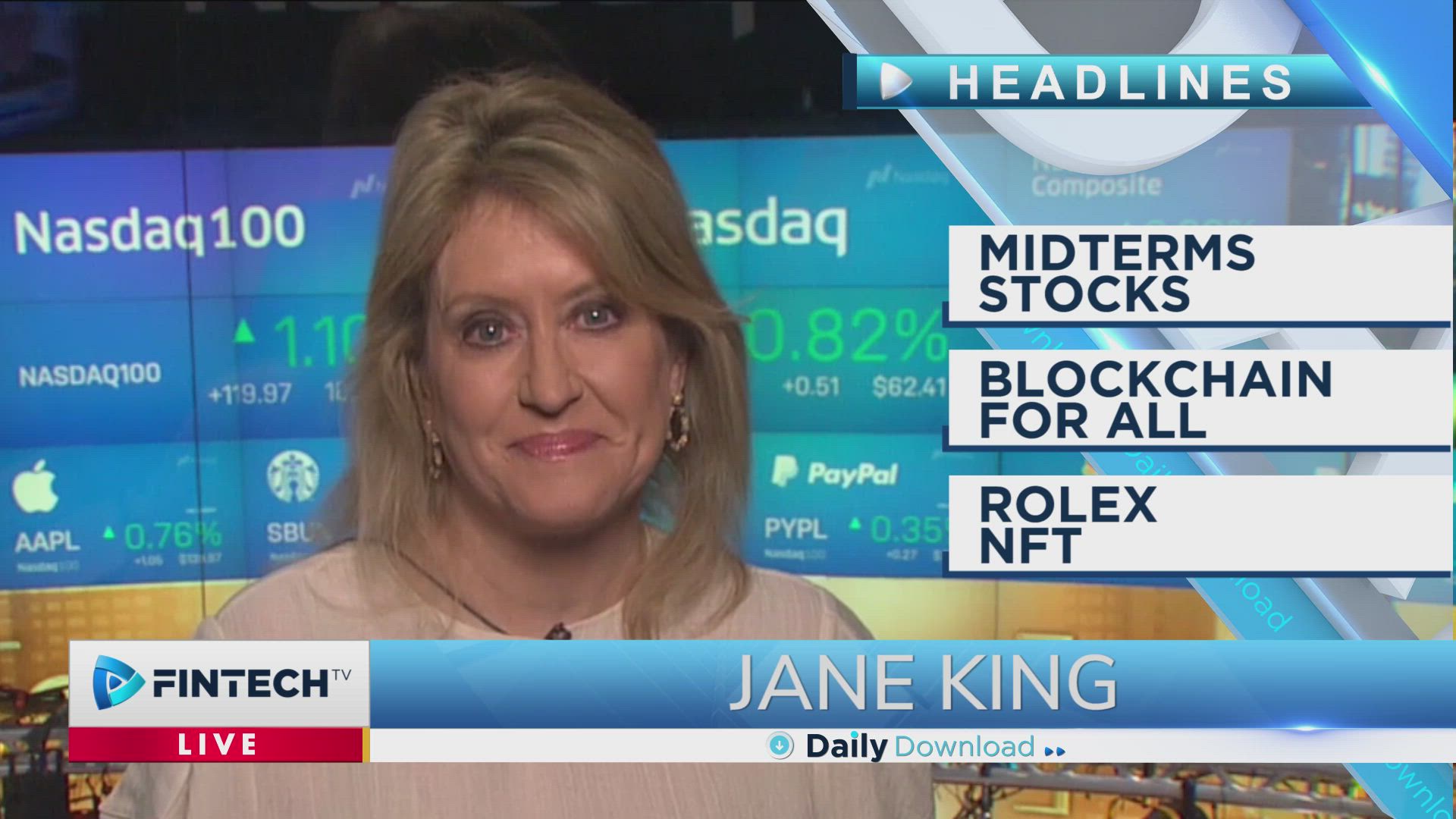 Midterms Stocks, Blockchain For All, Rolex NFT