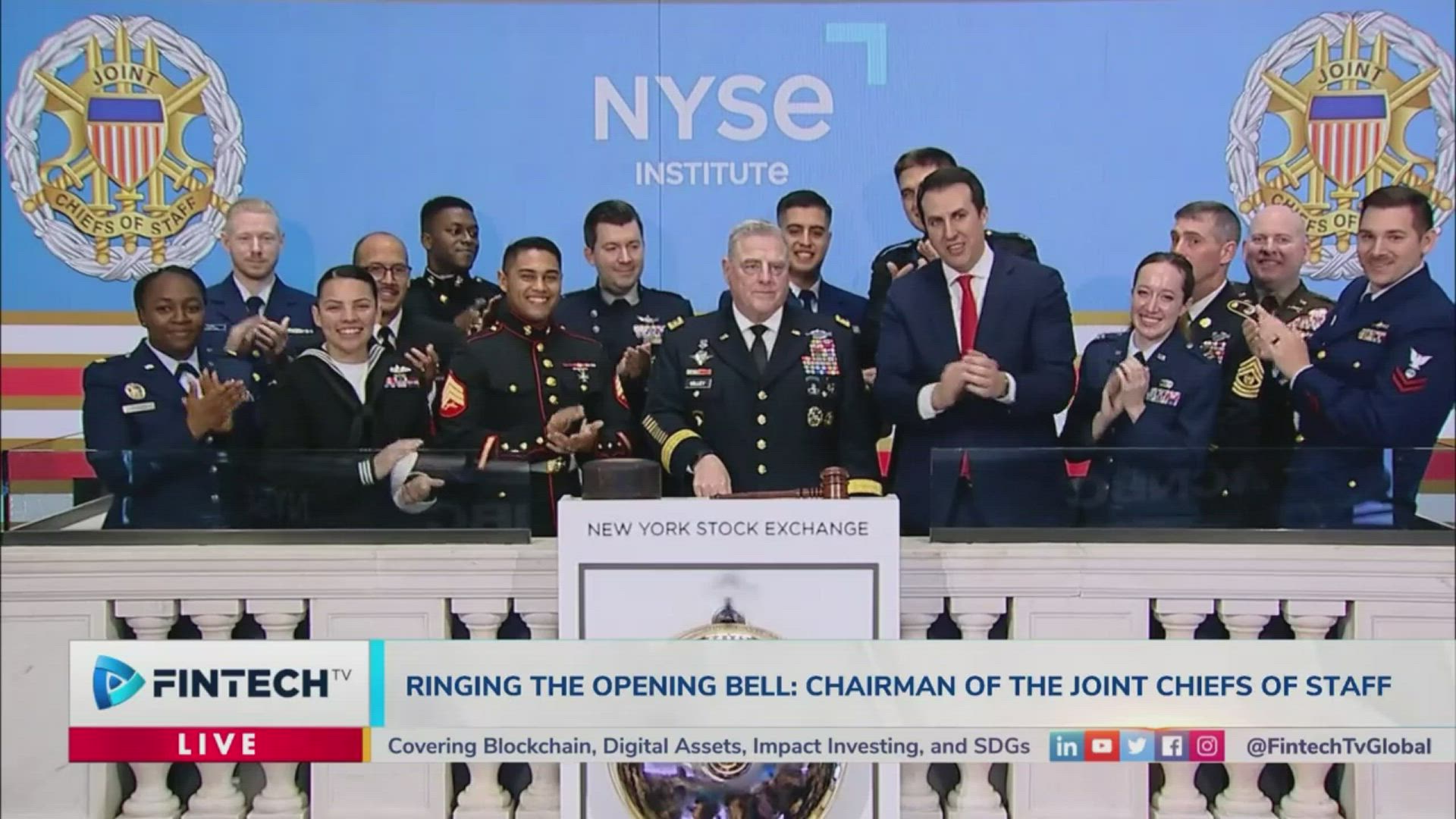 Chairman of the Joint Chiefs of Staff Rings The Opening Bell