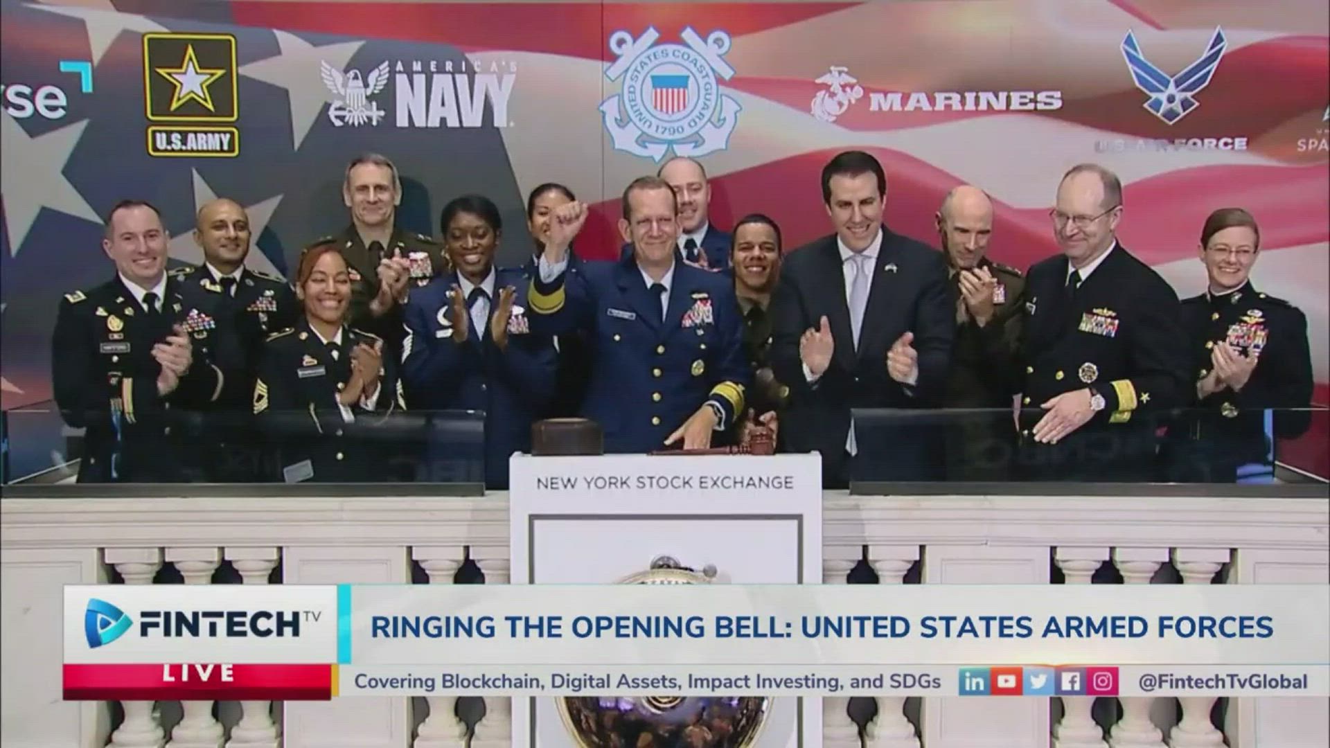 US Armed Forces Rings The Opening Bell