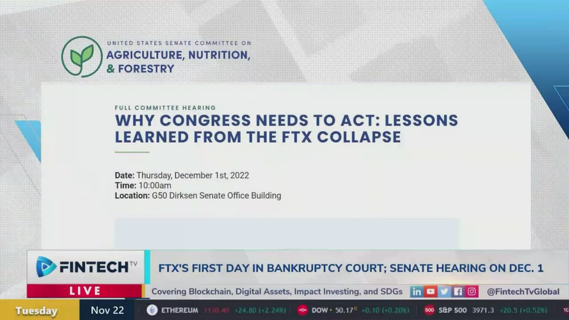 FTX Senate Hearing on December 1