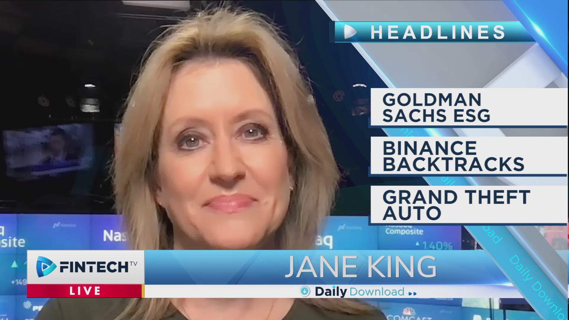 Goldman Sachs ESG, Binance Backtracks, Grand Theft Auto