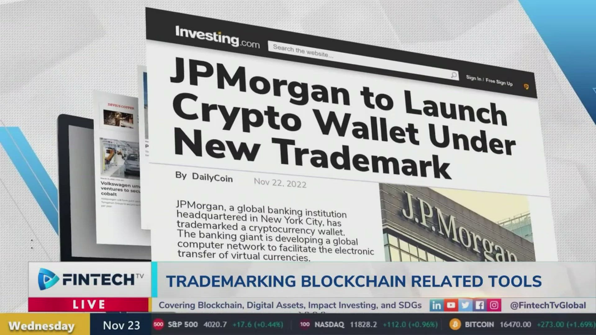 JP Morgan Files For A Cryptocurrency Wallet Trademark