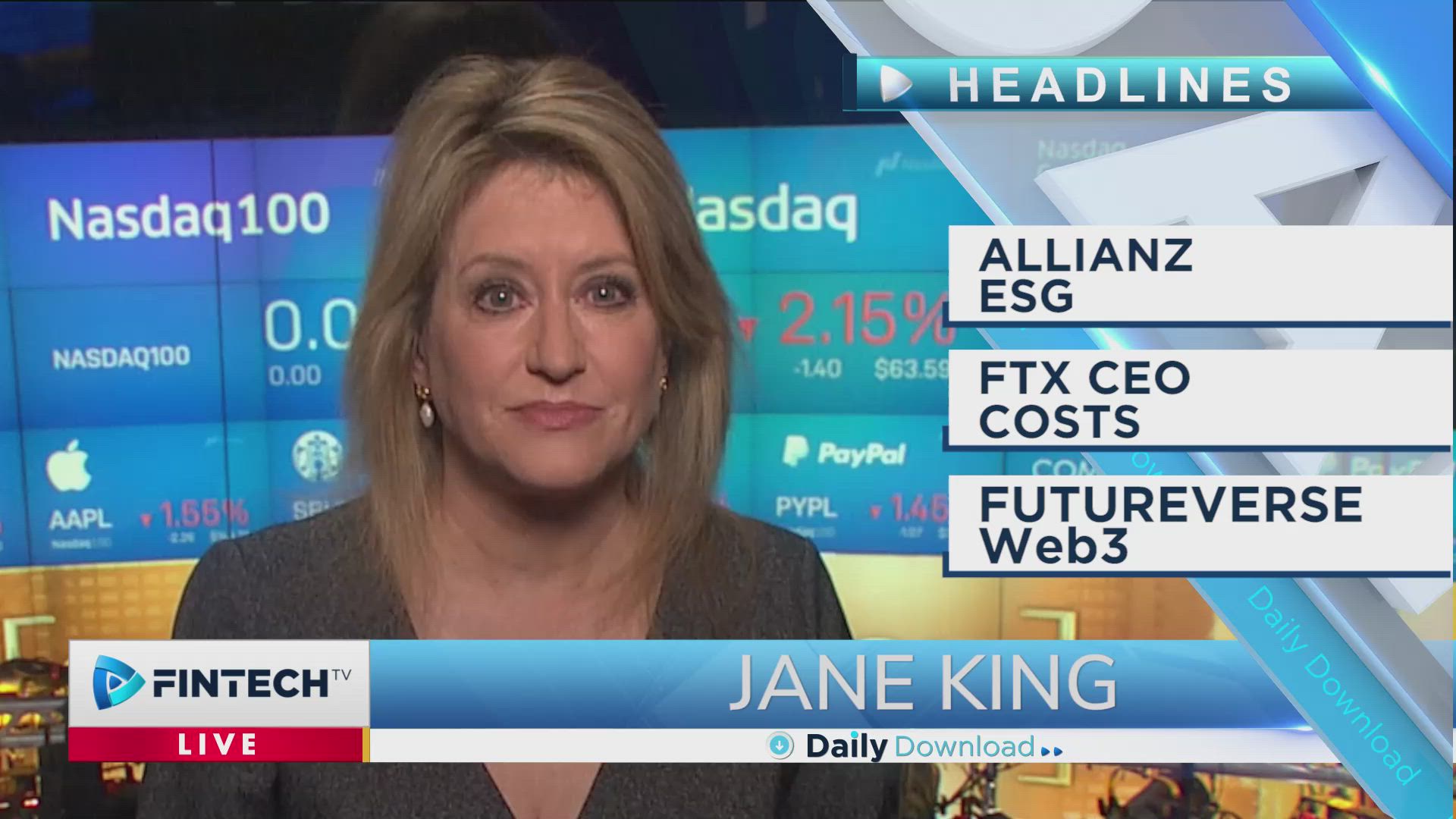 Allianz ESG, FTX CEO Costs, Futureverse Web3