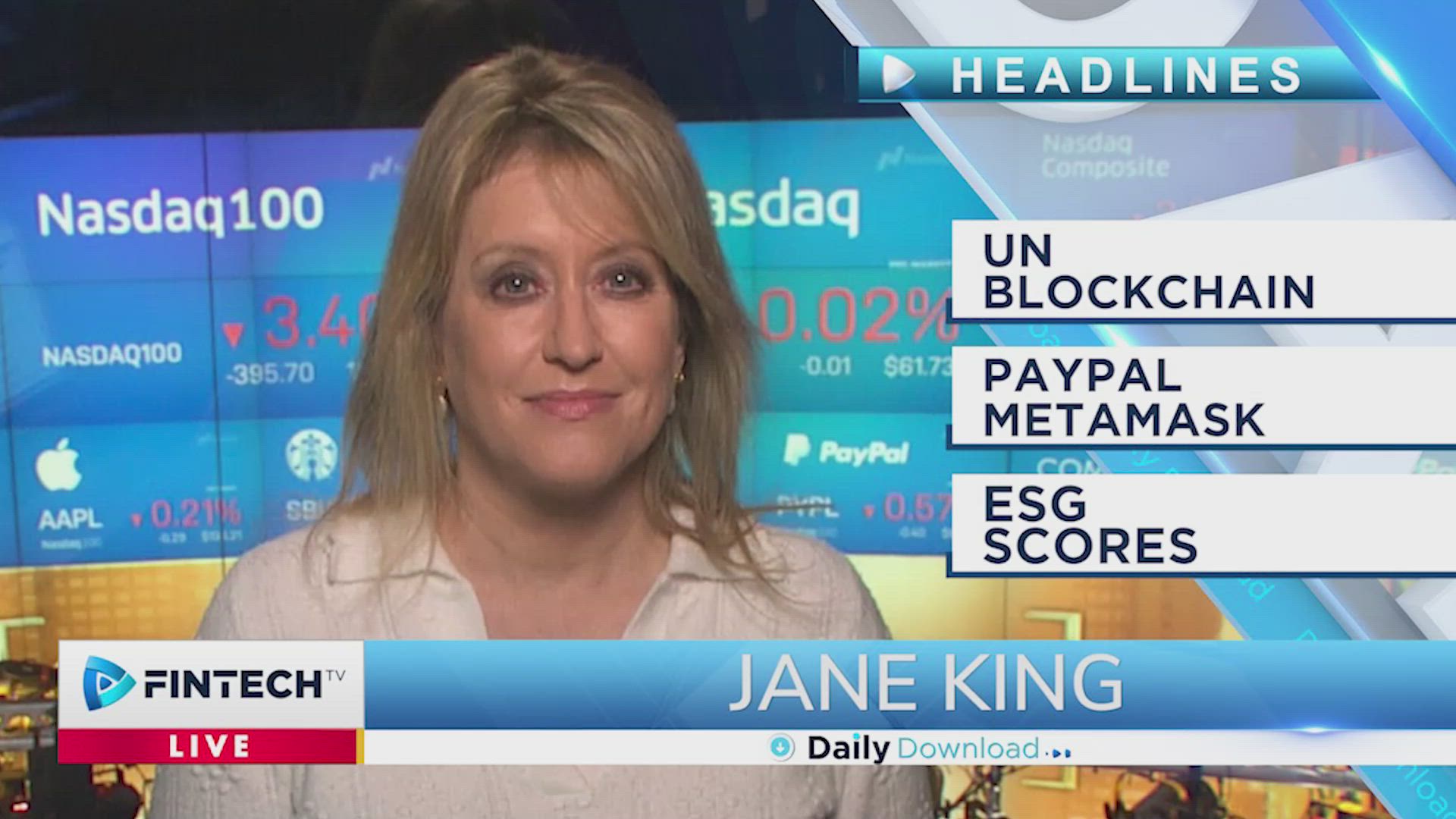 UN Blockchain, PayPal Metamask, ESG Scores