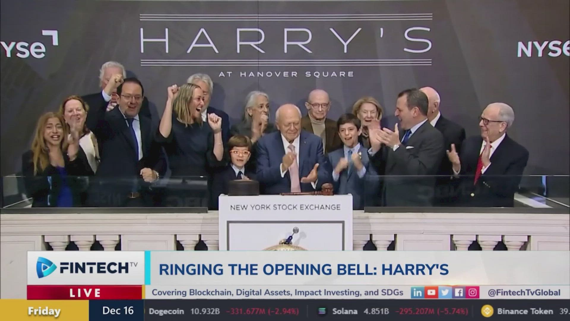 Harry’s Rings The Opening Bell
