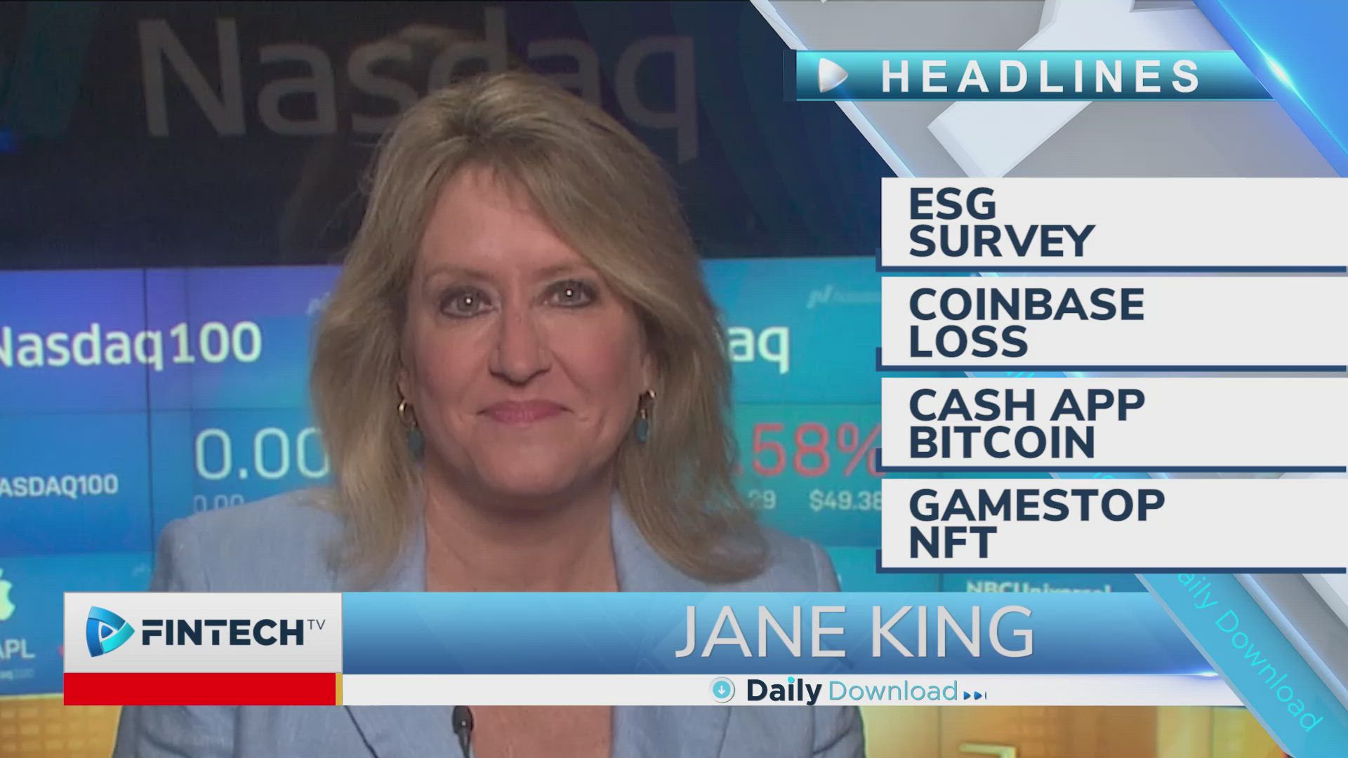 ESG survey, Coinbase loss, Cash App Bitcoin, Gamestop NFT