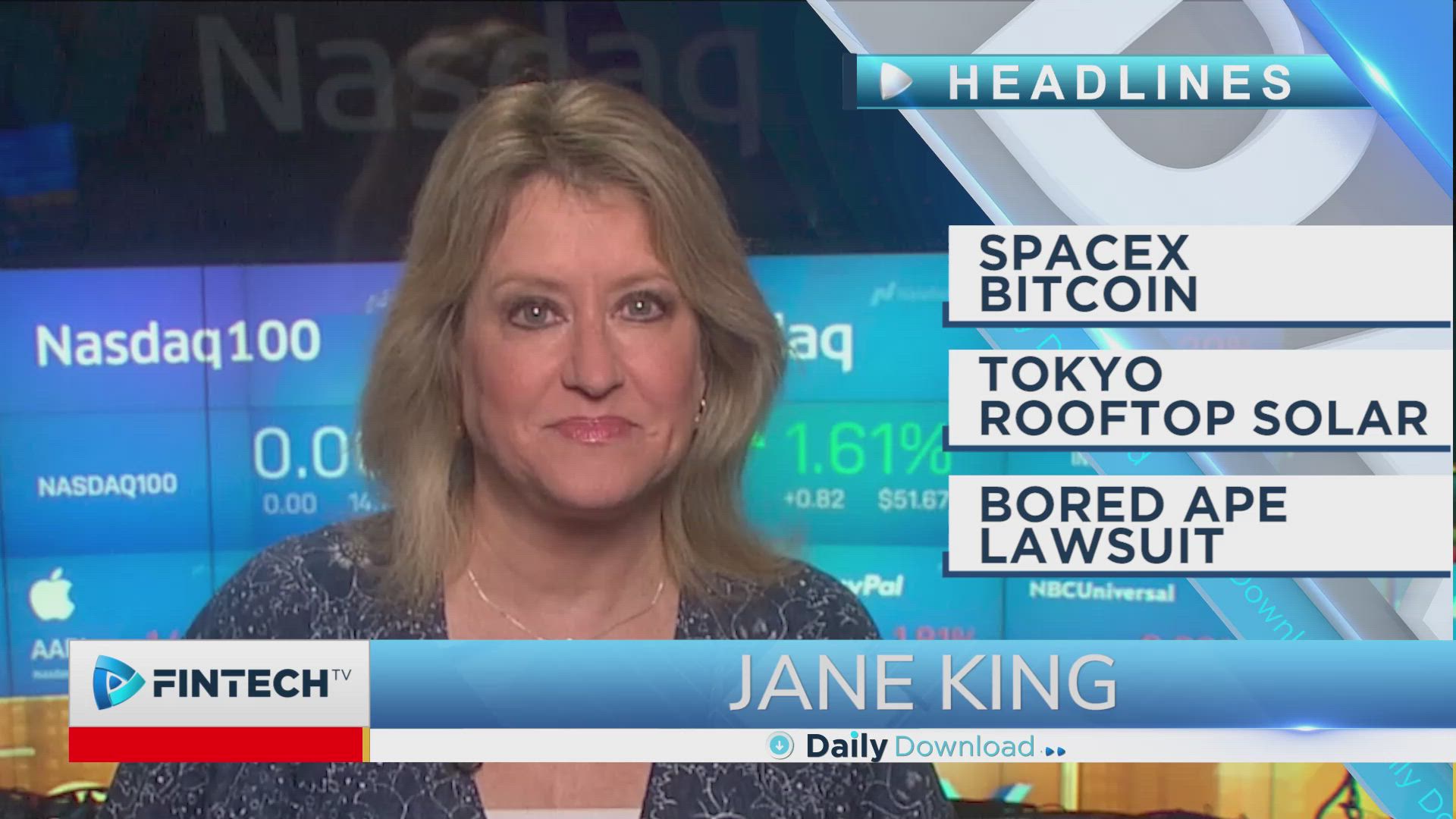 SpaceX Bitcoin, Tokyo rooftop solar, Bored Ape lawsuit