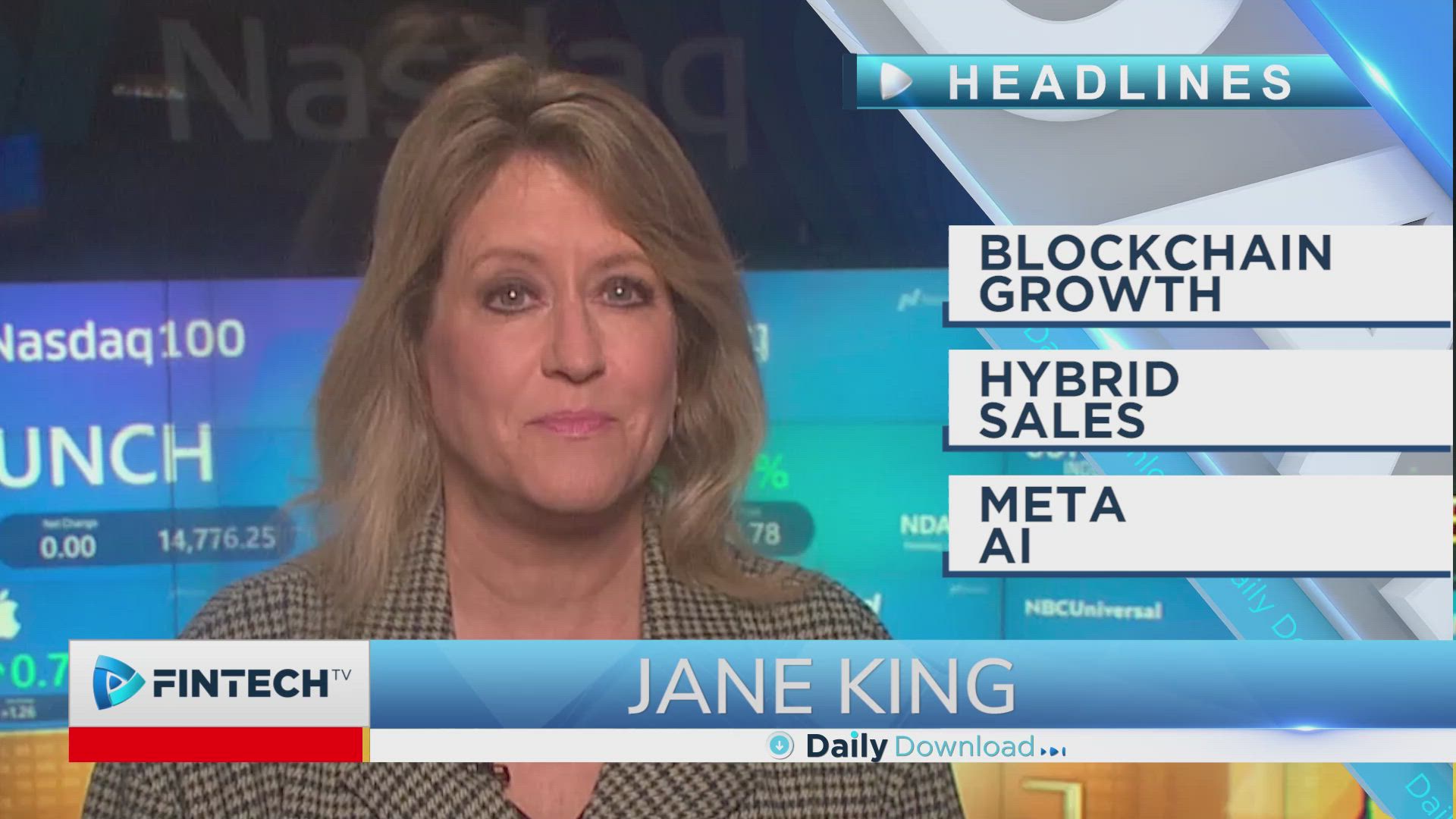 Blockchain growth, Hybrid sales, Meta AI