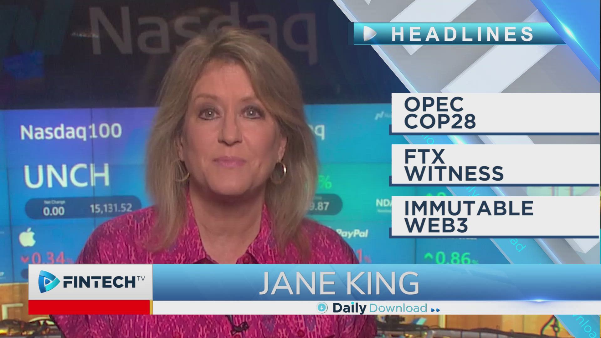 OPEC Cop 28, FTX witness, Immutable Web3