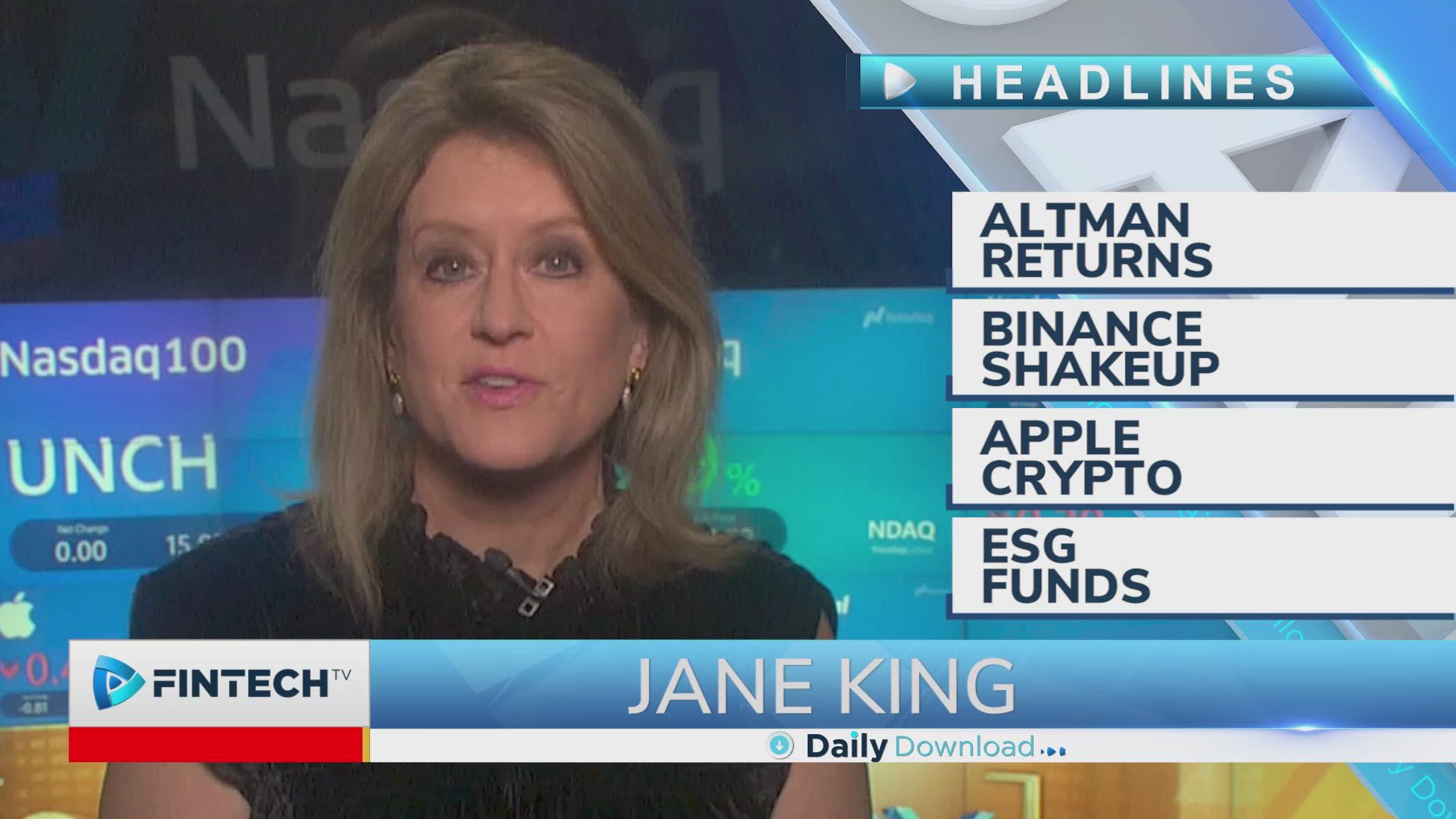 Altman returns, Binance shakeup, Apple crypto, ESG funds