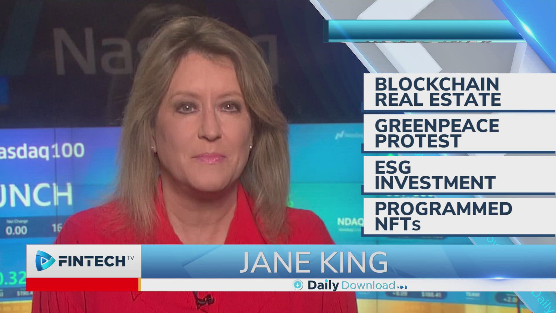 Blockchain Real Estate, Greenpeace Protest ESG Investment, Programmed NFTs