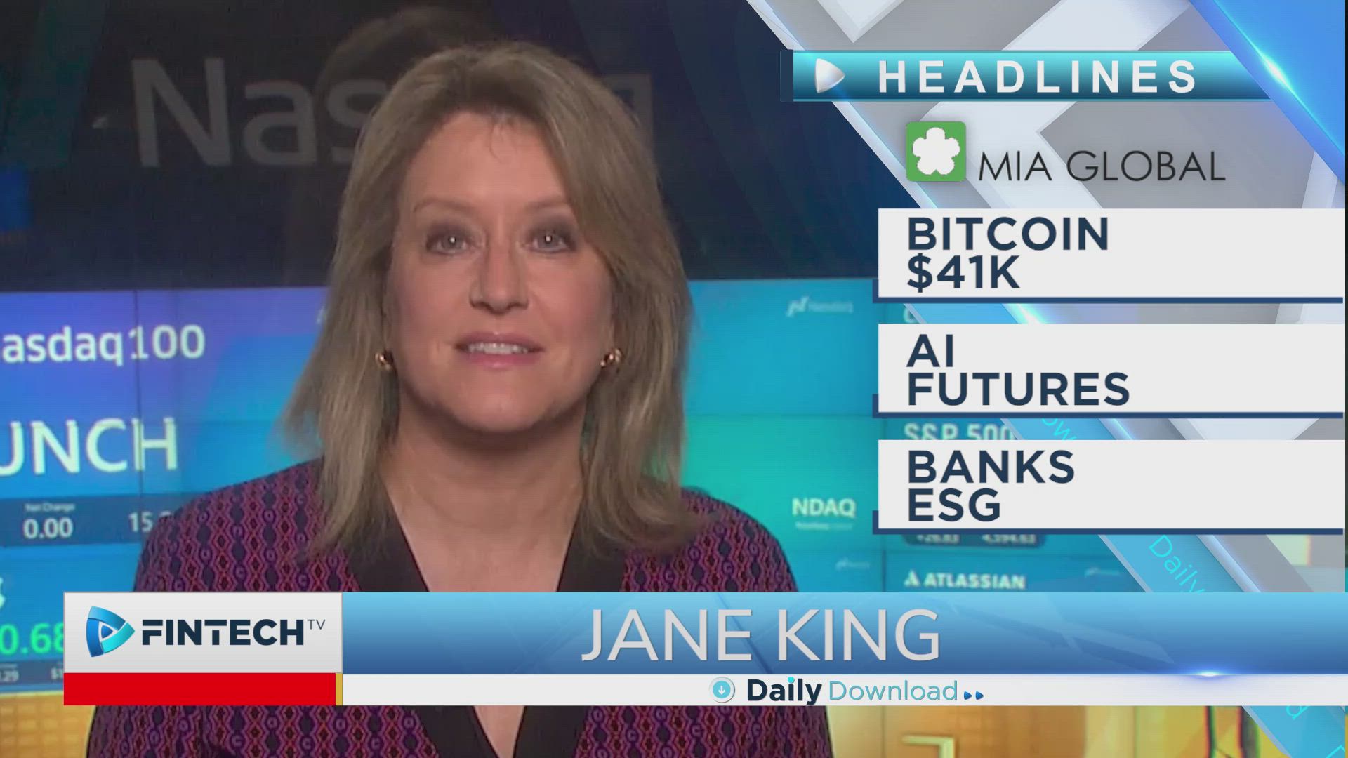 Bitcoin $41k, AI Futures, Banks ESG