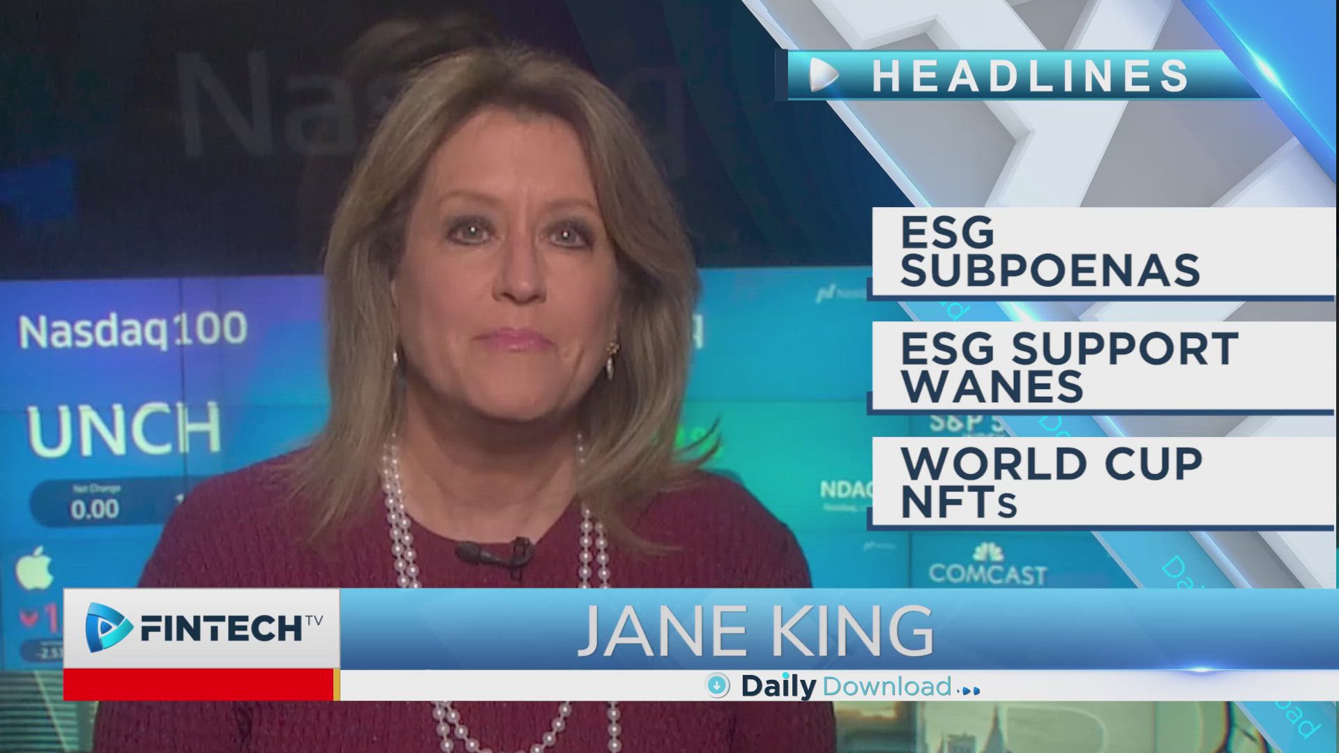 ESG Subpoenas, ESG Support Wanes, World Cup NFTs