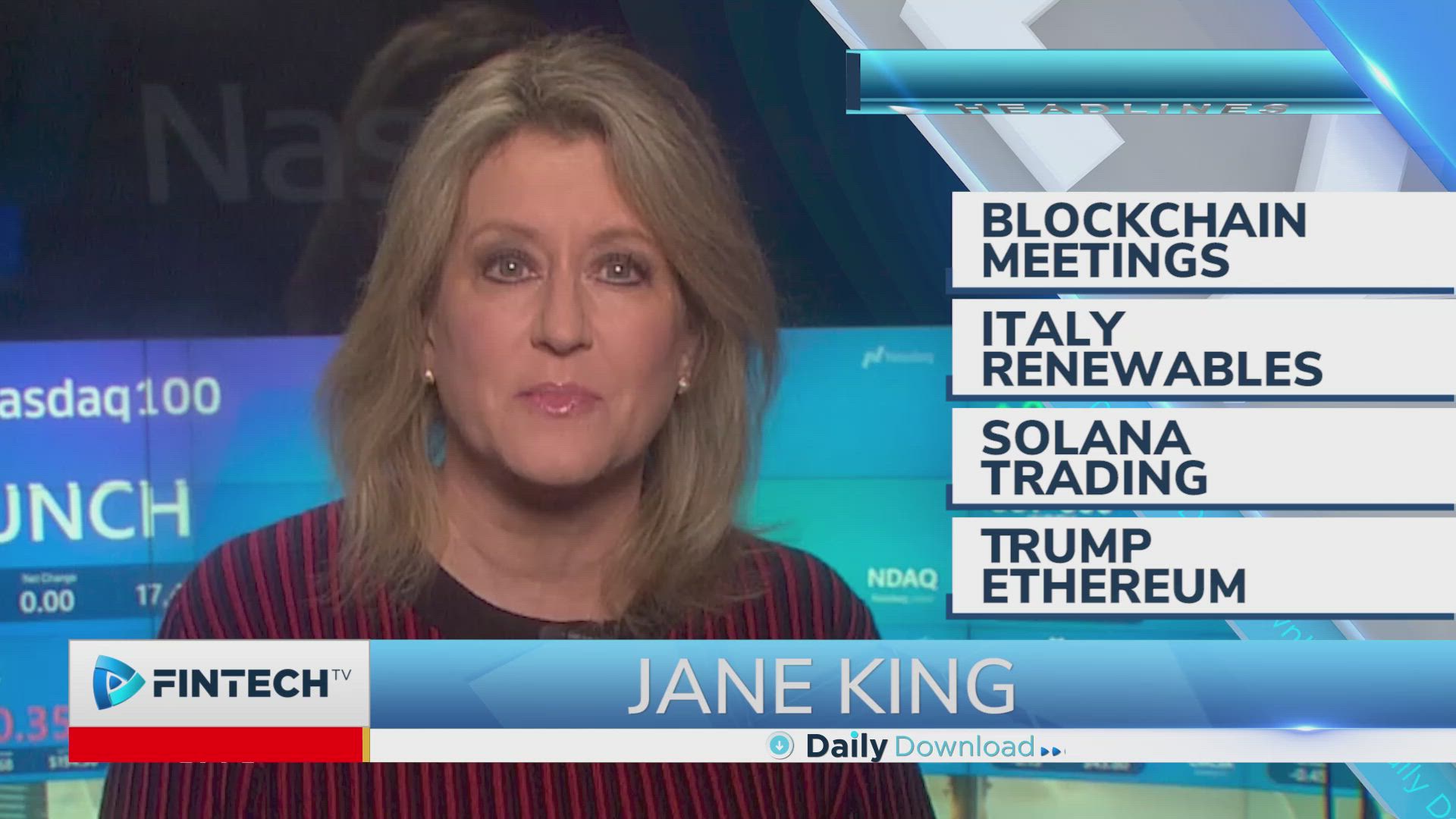 Blockchain Meetings, Italy Renewables, Solana Trading, Trump Ethereum