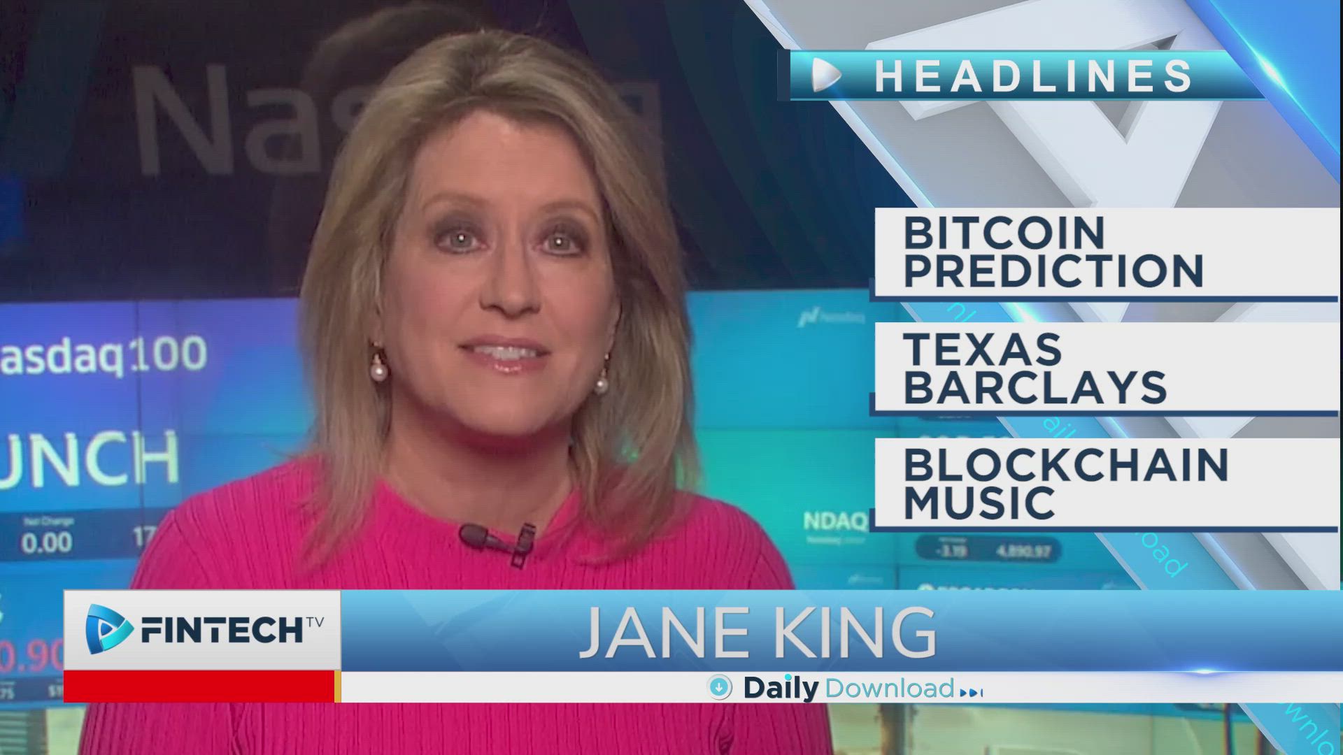 Bitcoin prediction, Texas Barclays, Blockchain music