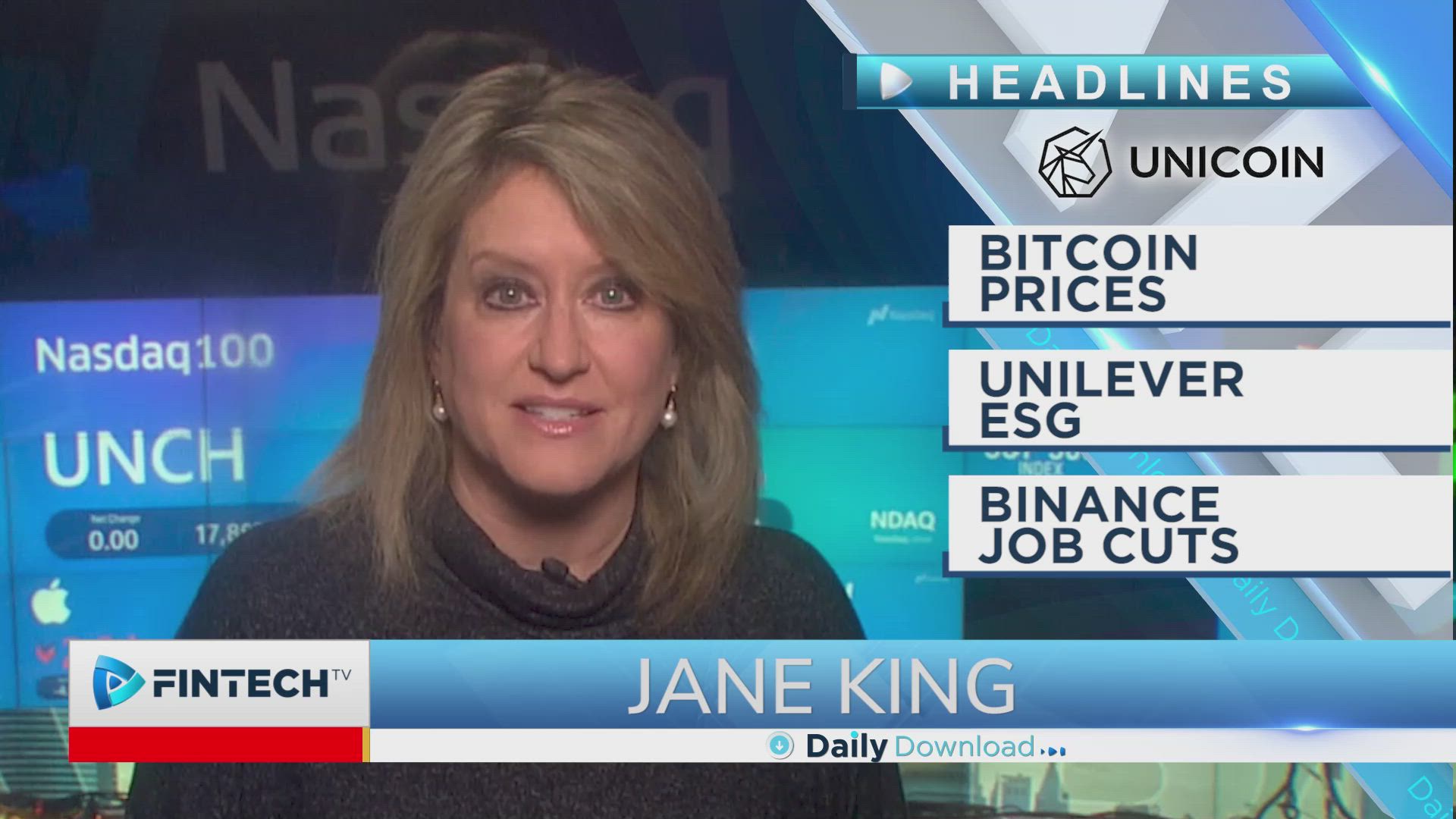 Bitcoin prices, Unilever ESG, Binance job cuts