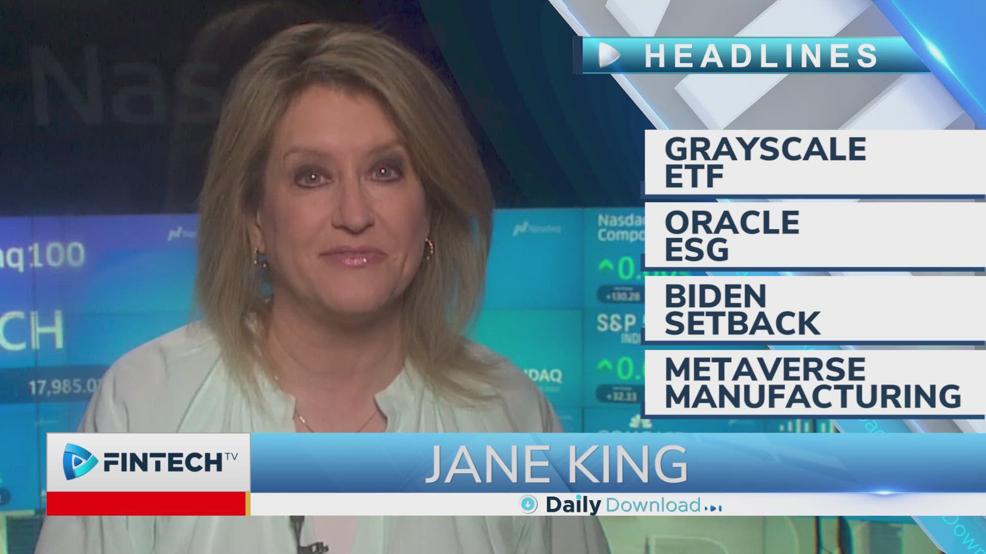 Grayscale ETF, Oracle ESG, Biden Setback, Metaverse Manufacturing