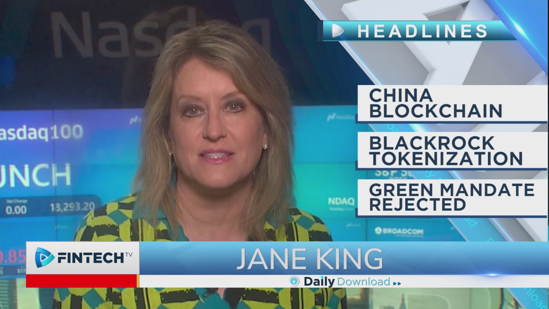 China blockchain, BlackRock tokenization, Green mandate rejected