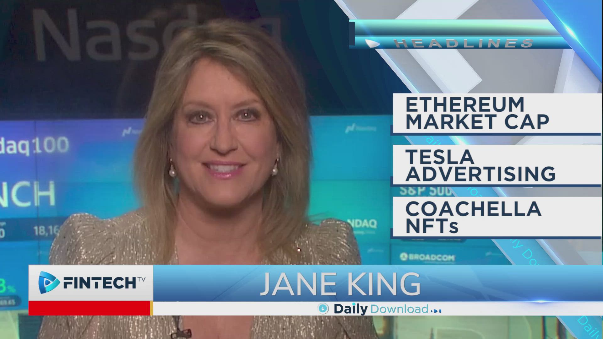 Ethereum market cap, Tesla advertising, Coachella NFTs