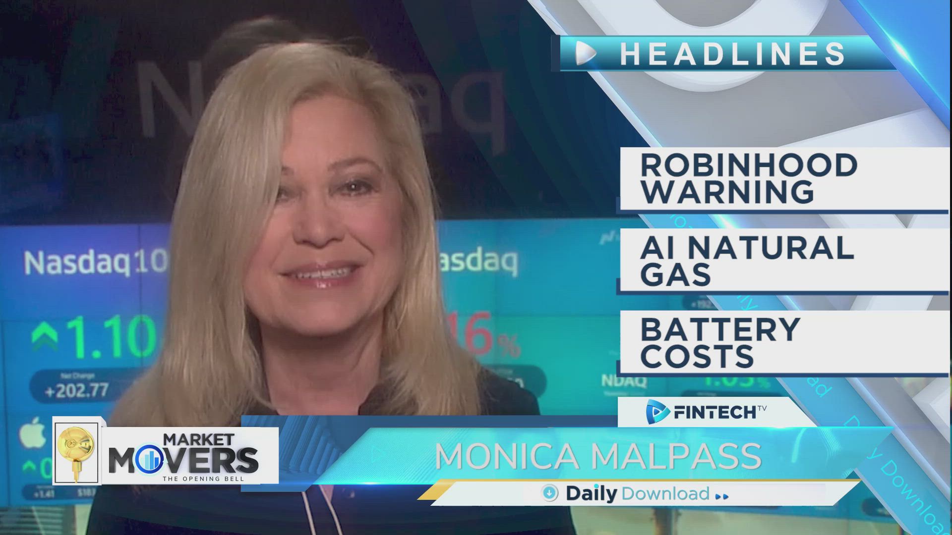 Robinhood warning, AI Natural gas, Battery costs