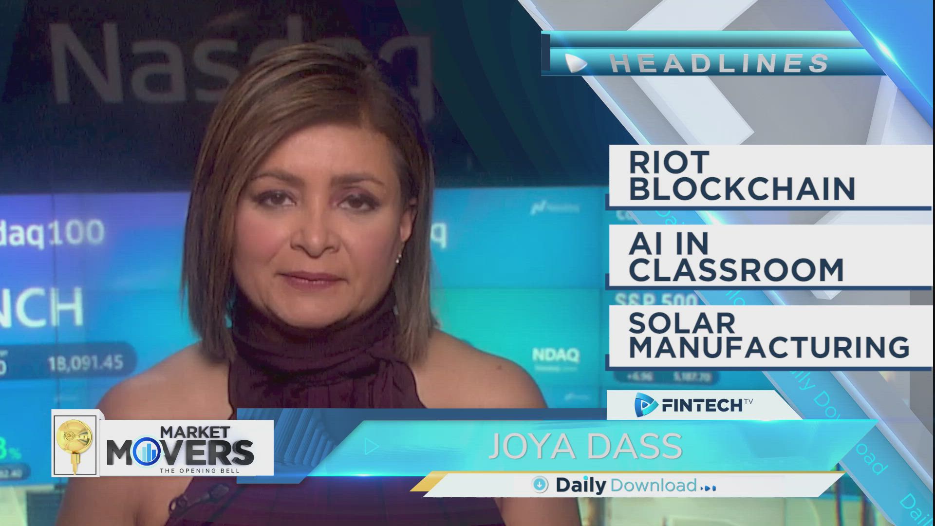 Riot Blockchain, AI in classroom, Solar Manufacturing