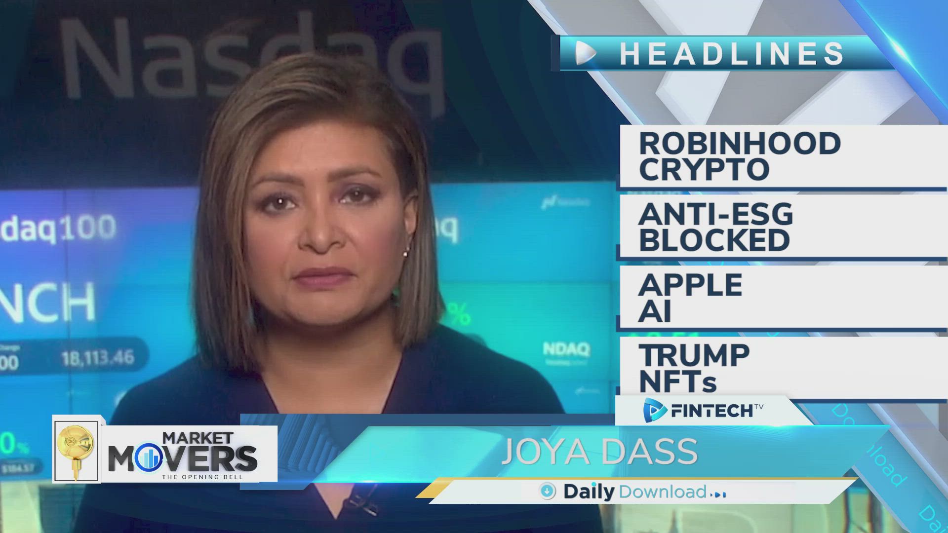Robinhood crypto, anti-ESG blocked, Apple AI, Trump NFTs