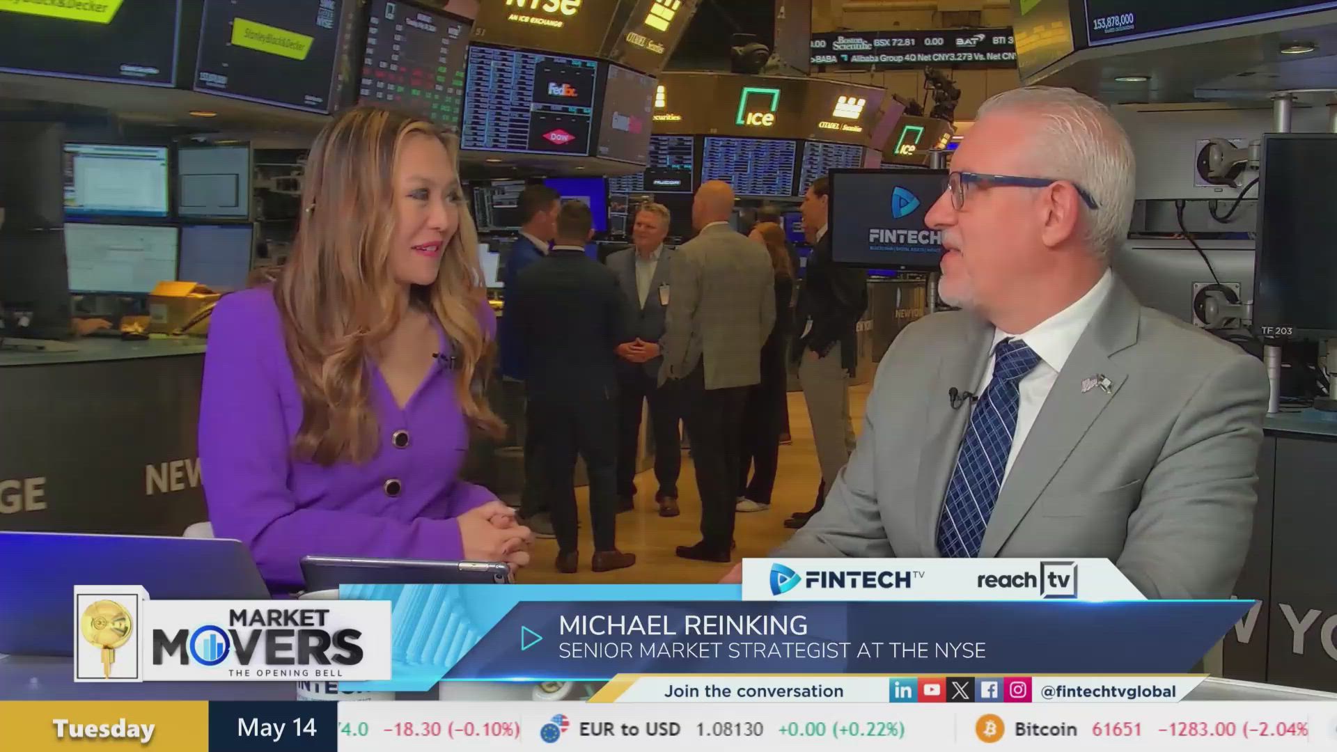 Inflation data, stock averages, and market analysis with Michael Reinking, Senior Market Strategist at NYSE