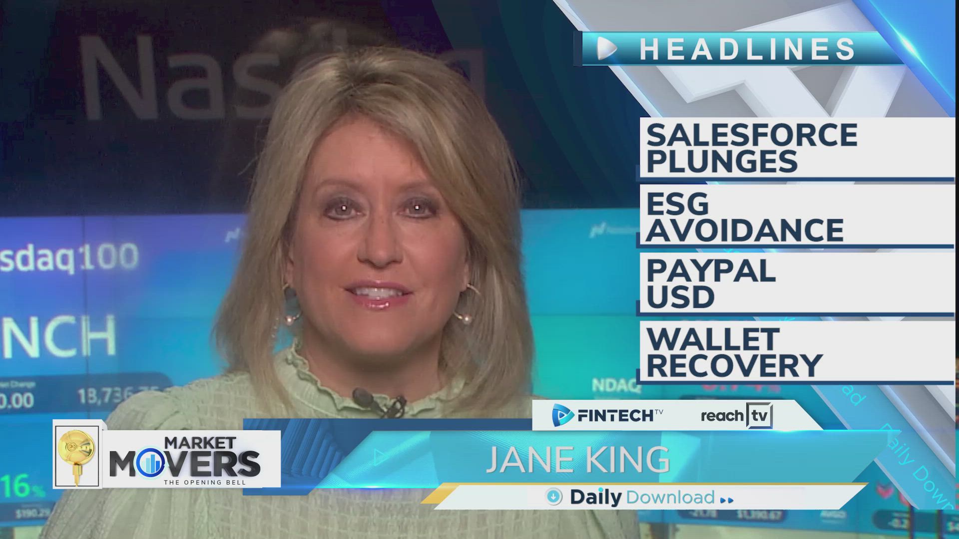 Salesforce plunges, ESG avoidance, Paypal USD, Wallet recovery