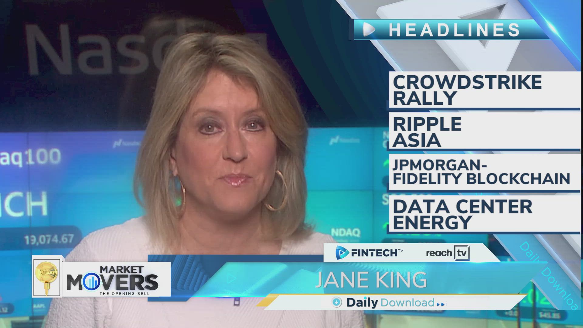 Crowdstrike rally , Ripple Asia, JPMorgan-Fidelity Blockchain, Data Centers Energy