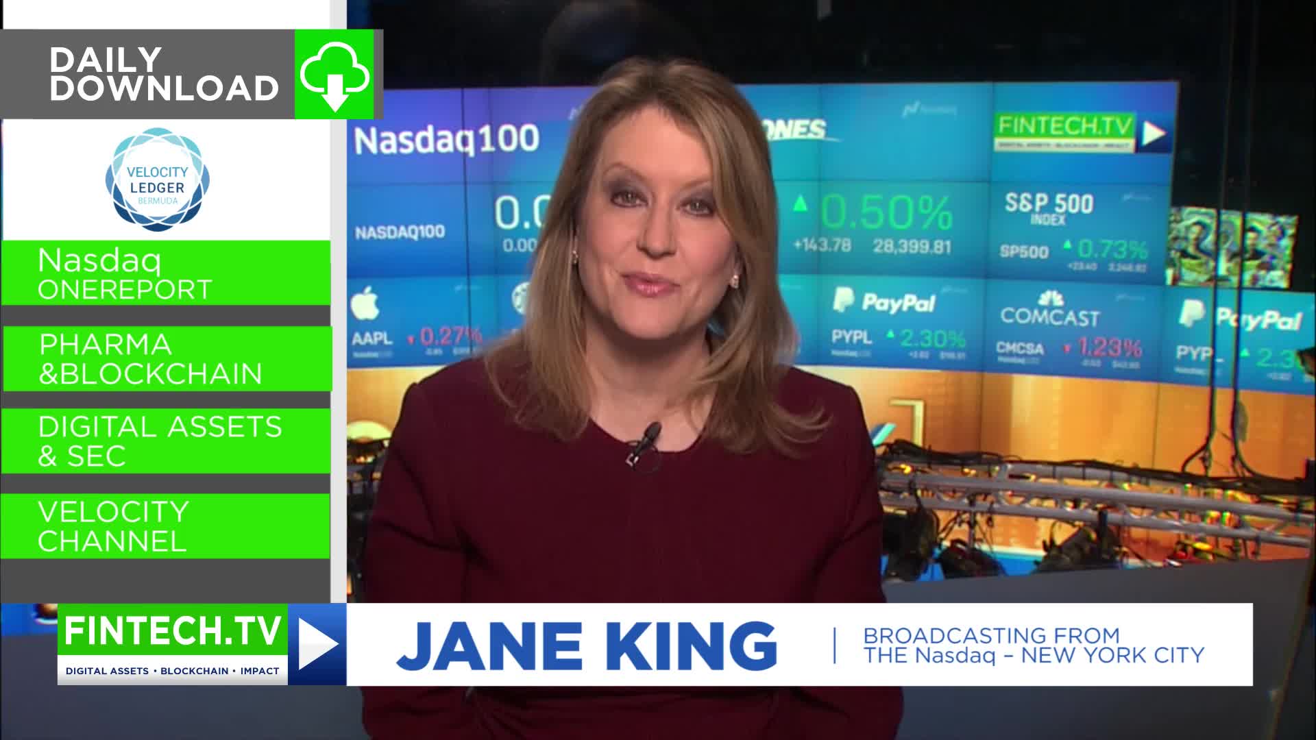 Daily Download:  Nasdaq OneReport, Pharma Blockchain Pilot & Digital Assets Tool