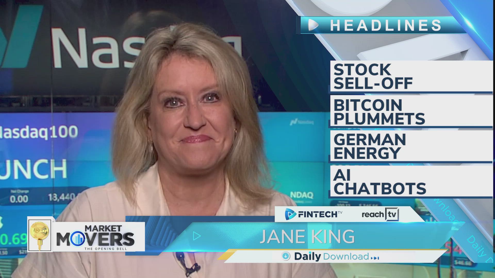 Stock sell-off, Bitcoin plummets, German energy, AI Chatbots