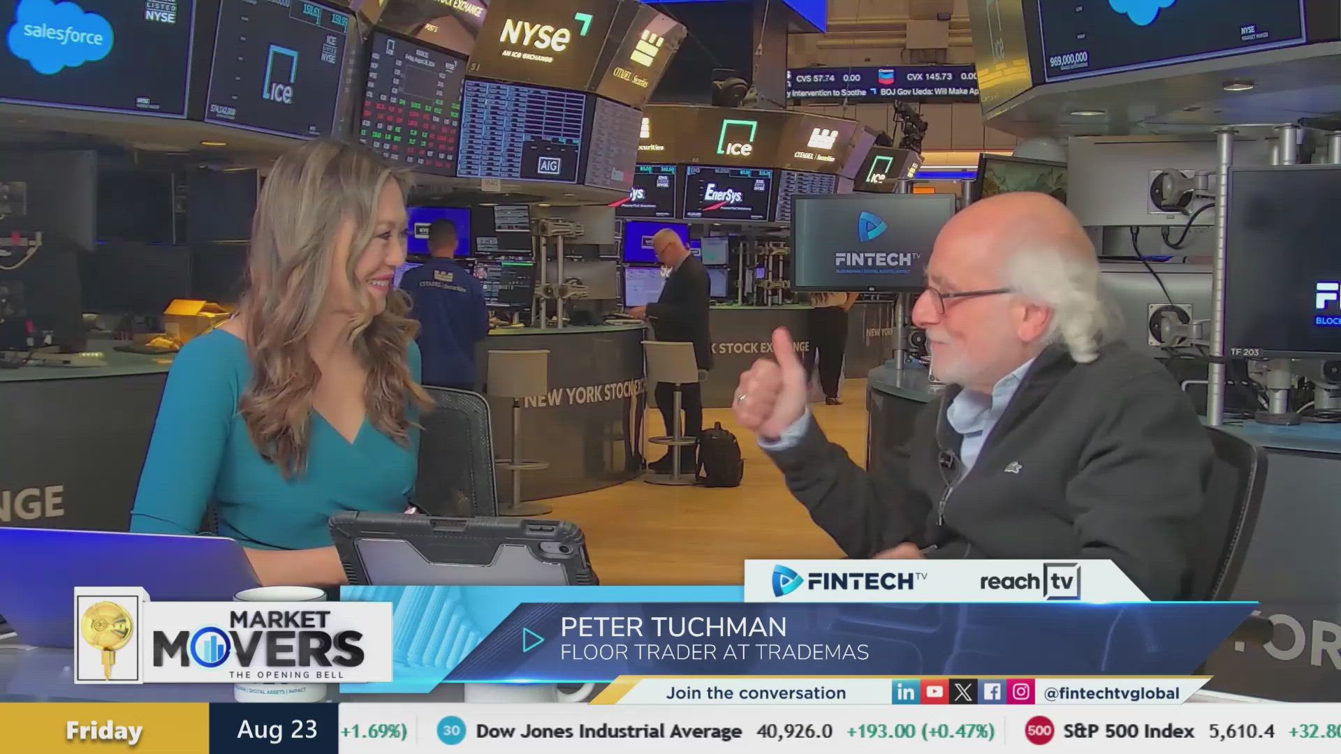 Markets awaiting Powell’s speech amid rate cut uncertainty with Peter Tuchman, Senior Floor Trader at TradeMas