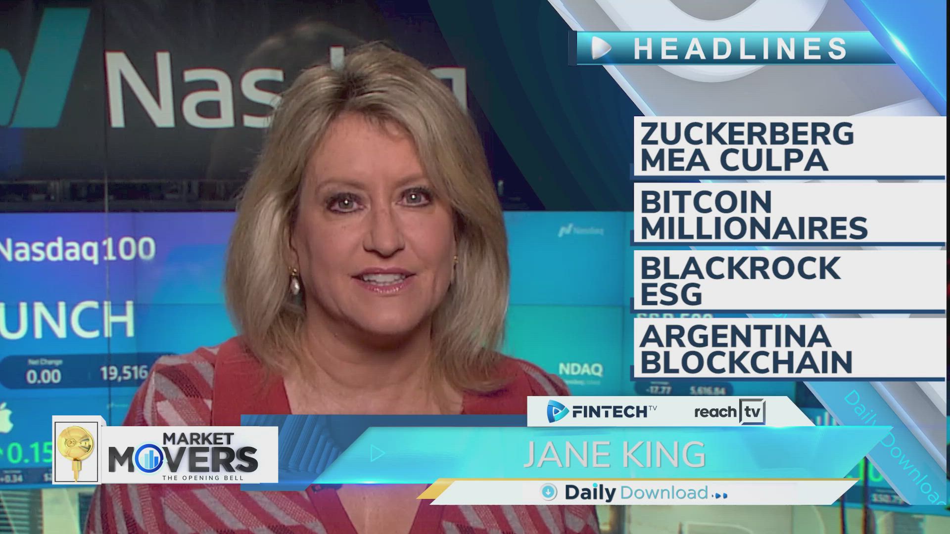 Zuckerberg mea culpa, Bitcoin millionaires, BlackRock ESG, Argentina Blockchain