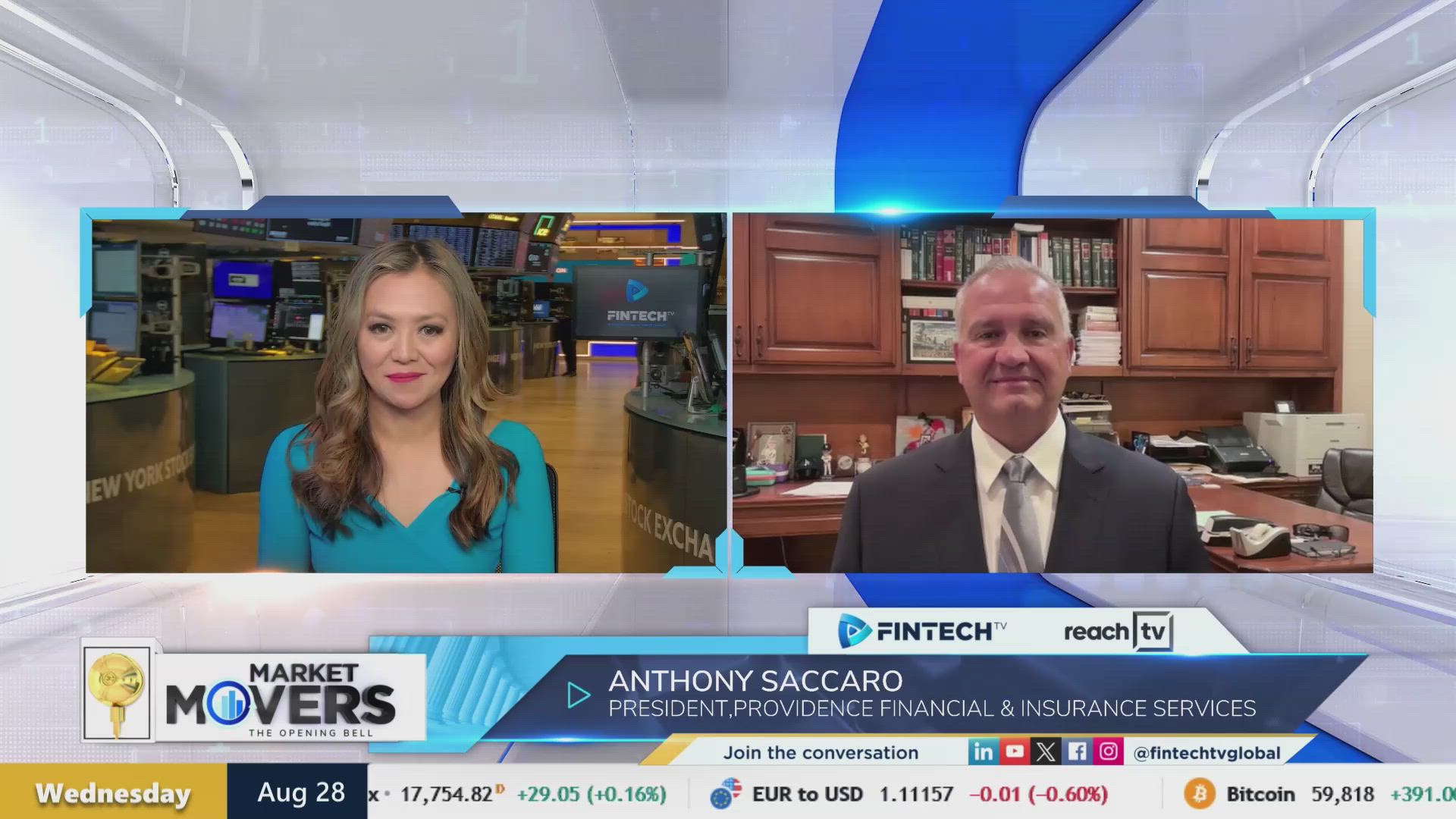 US stocks gain ground anticipating NVIDIA earnings with Anthony Saccaro, President, Providence Financial & Insurance Services