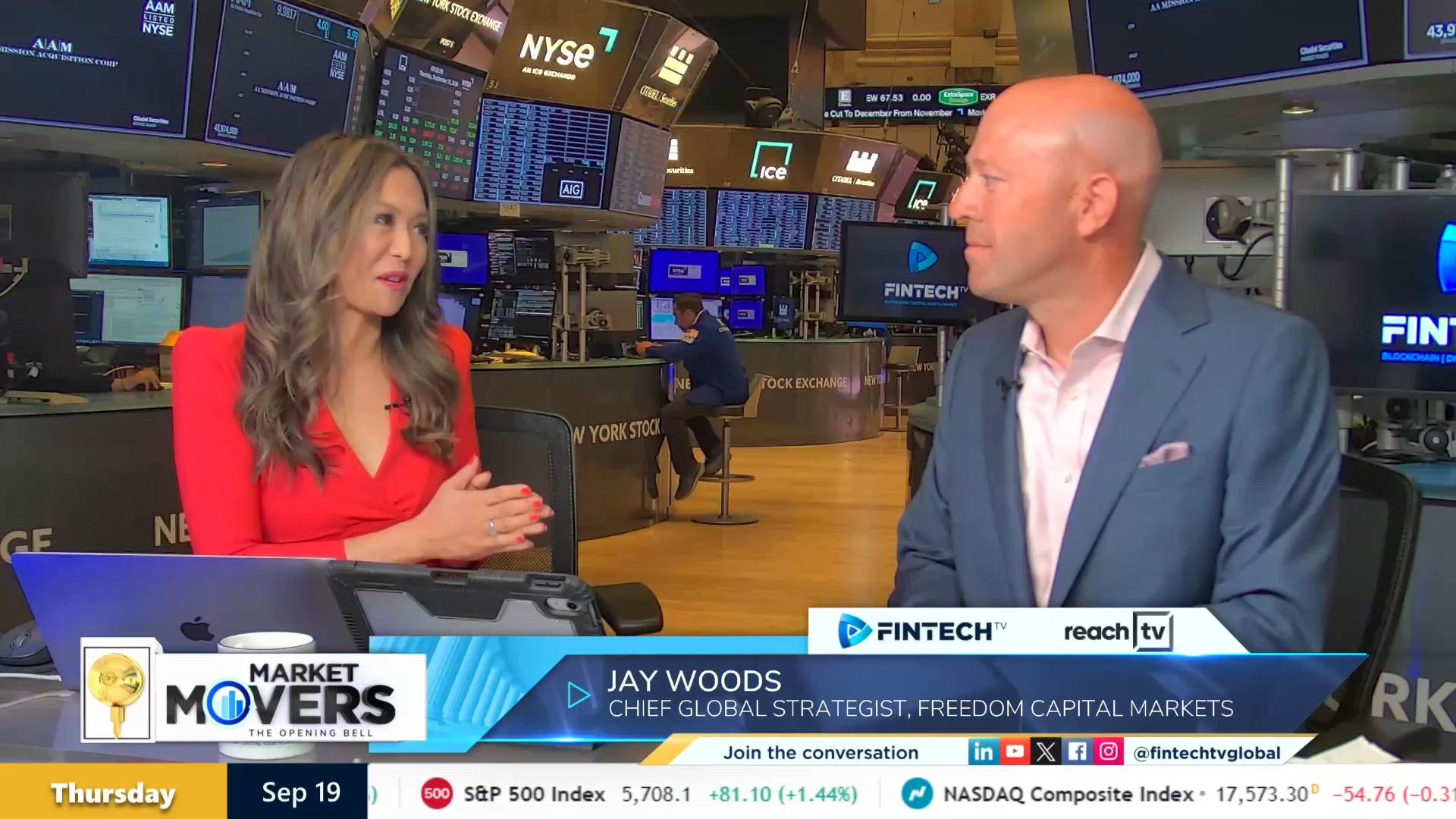 Jay Woods, Chief Global Strategist, Freedom Capital Markets discusses the Federal Reserves rate cut