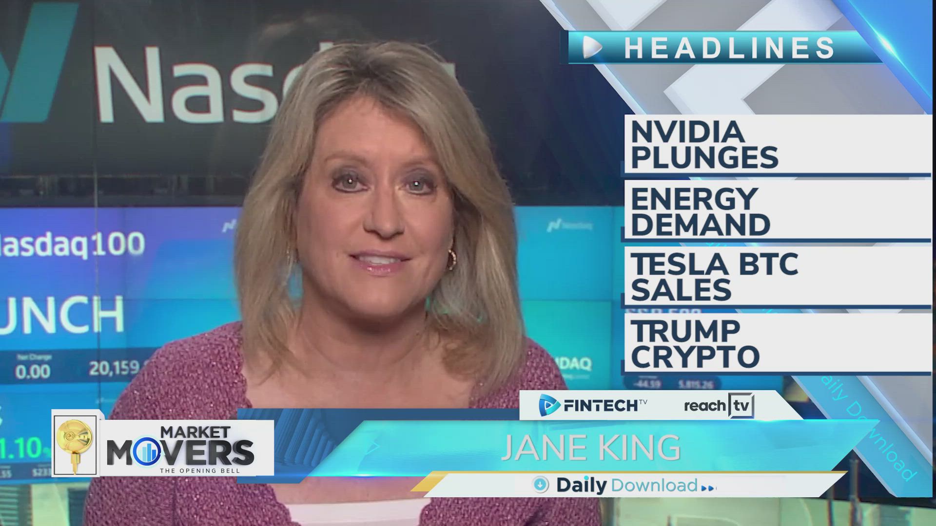 Nvidia plunges, Energy demand, Tesla BTC sales, Trump crypto