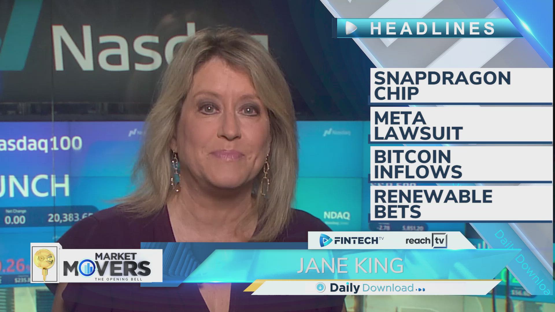 Snapdragon chip, Meta lawsuit, Bitcoin inflows, Renewable bets