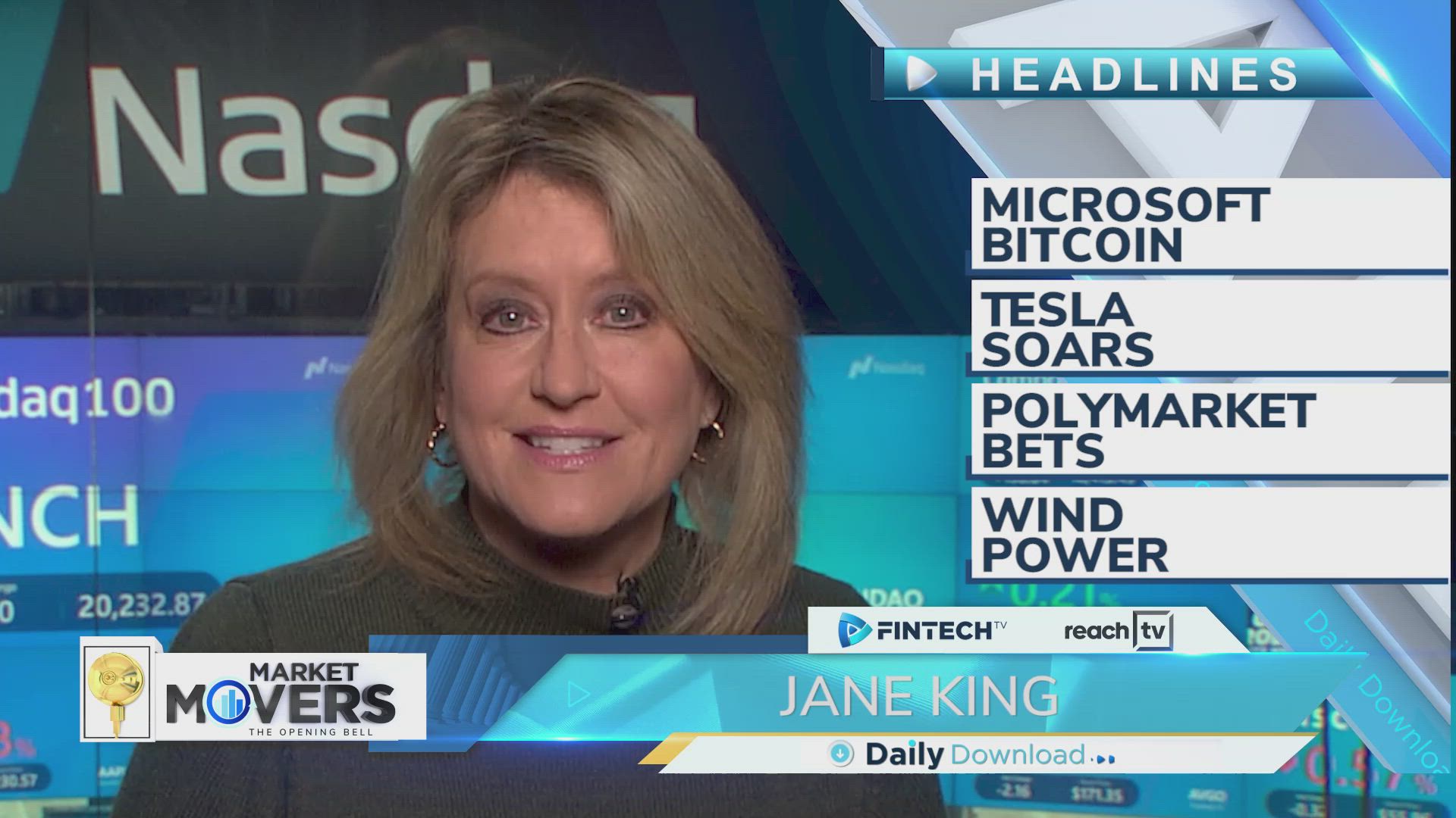 Microsoft Bitcoin, Tesla Soars, Polymarket Bets, Wind Power