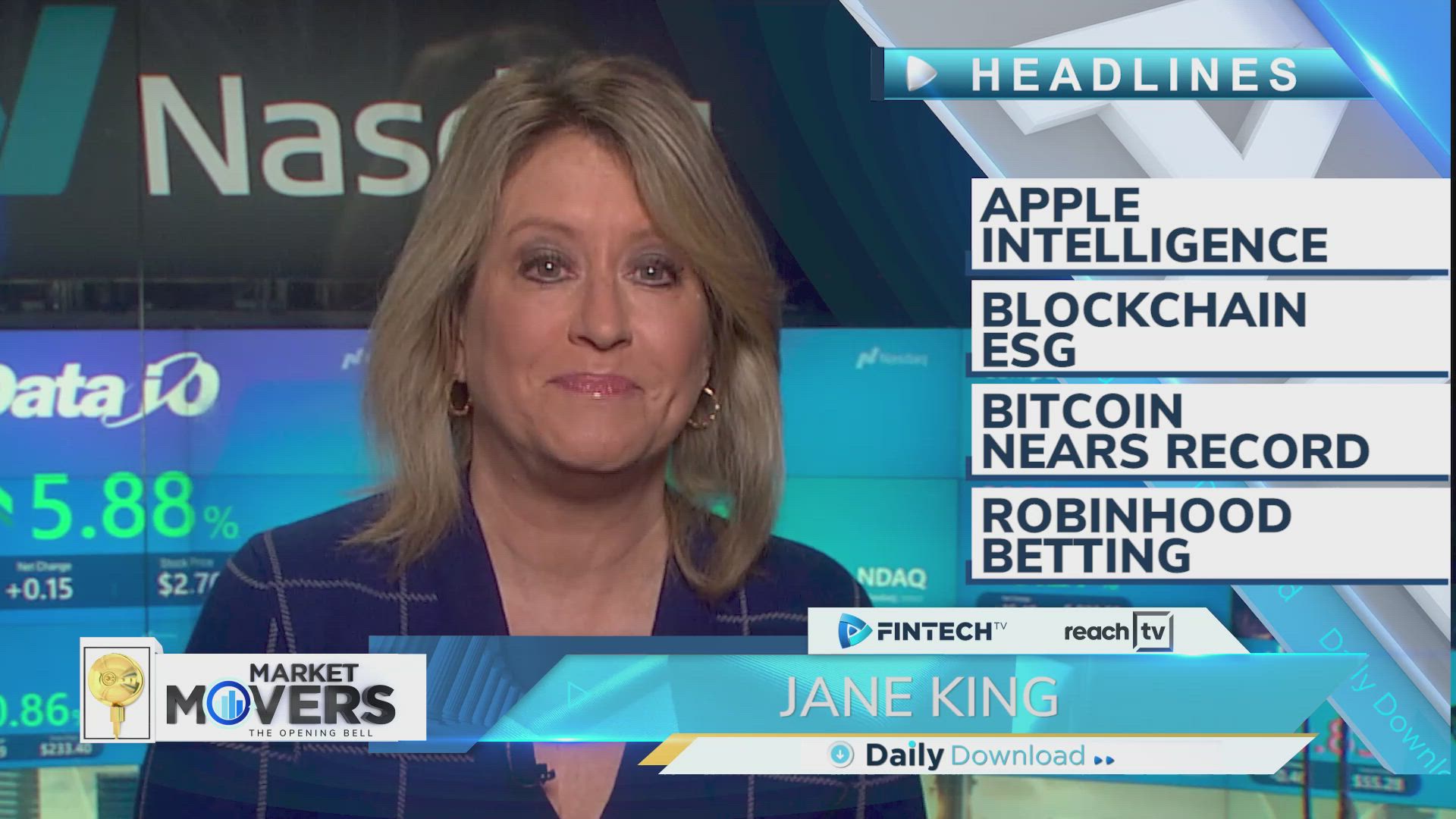 Apple Intelligence, Blockchain ESG, Bitcoin Nears Record, Robinhood Betting